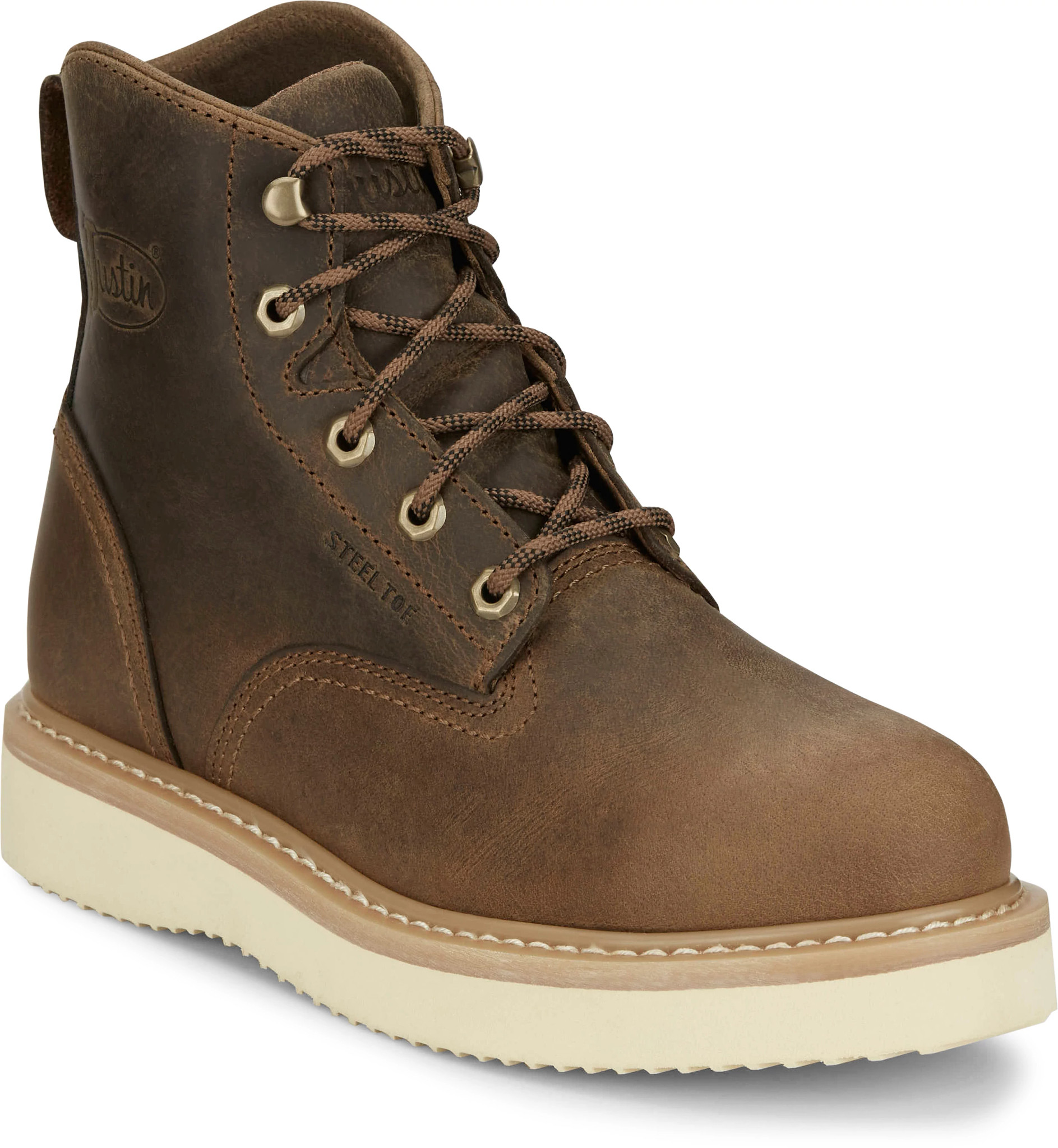 Maxwell 6 Steel Toe Lace Up Justin Boots