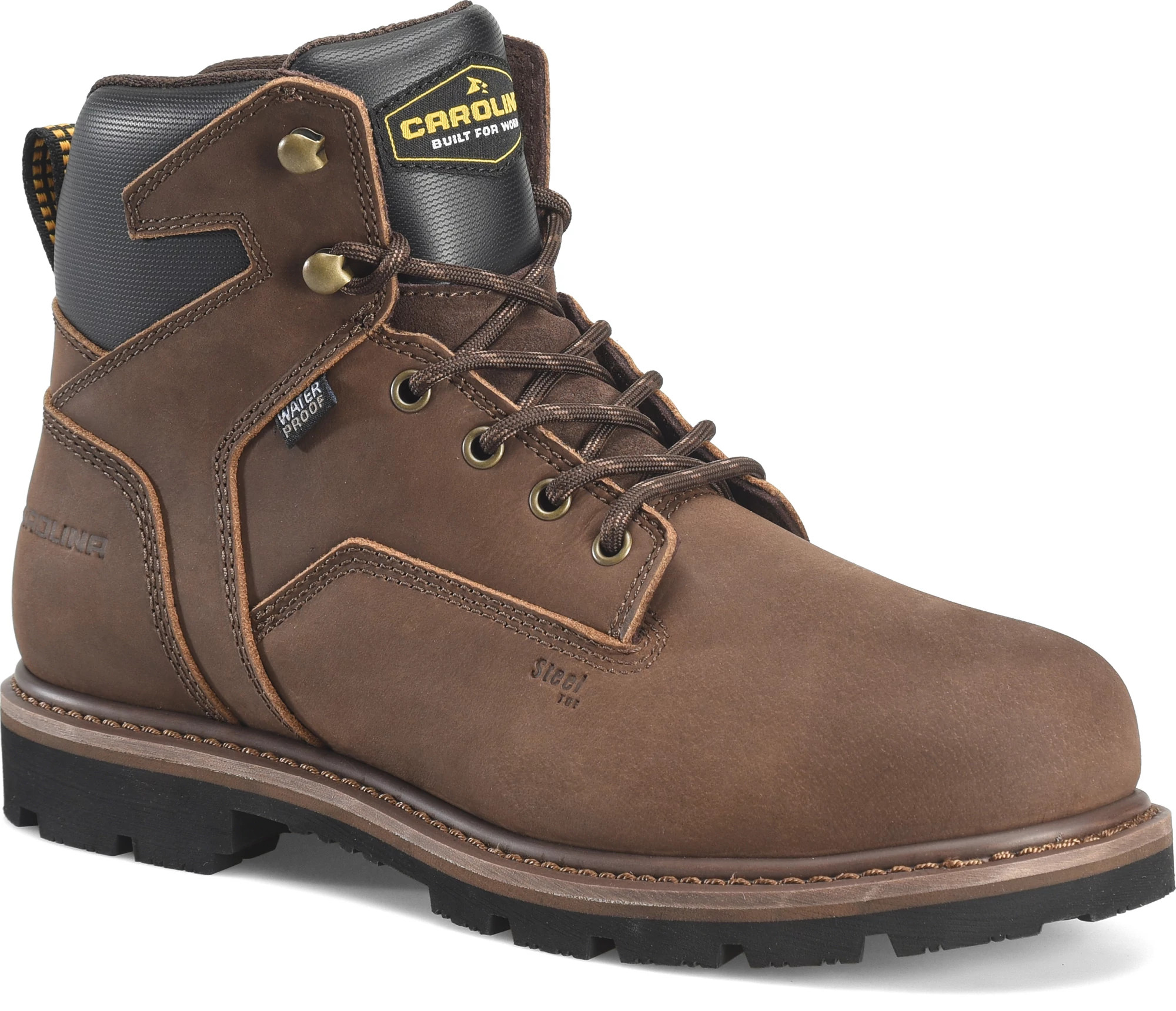 Gruntz 6" Steel Toe Work Boot shown in Dark Brown (Brown)