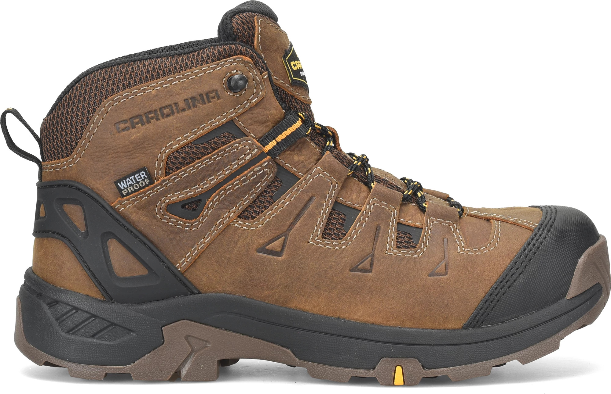 Men's Carolina Waterproof Composite Toe Eh Quadricep Hiker shown in Brown (Brown)