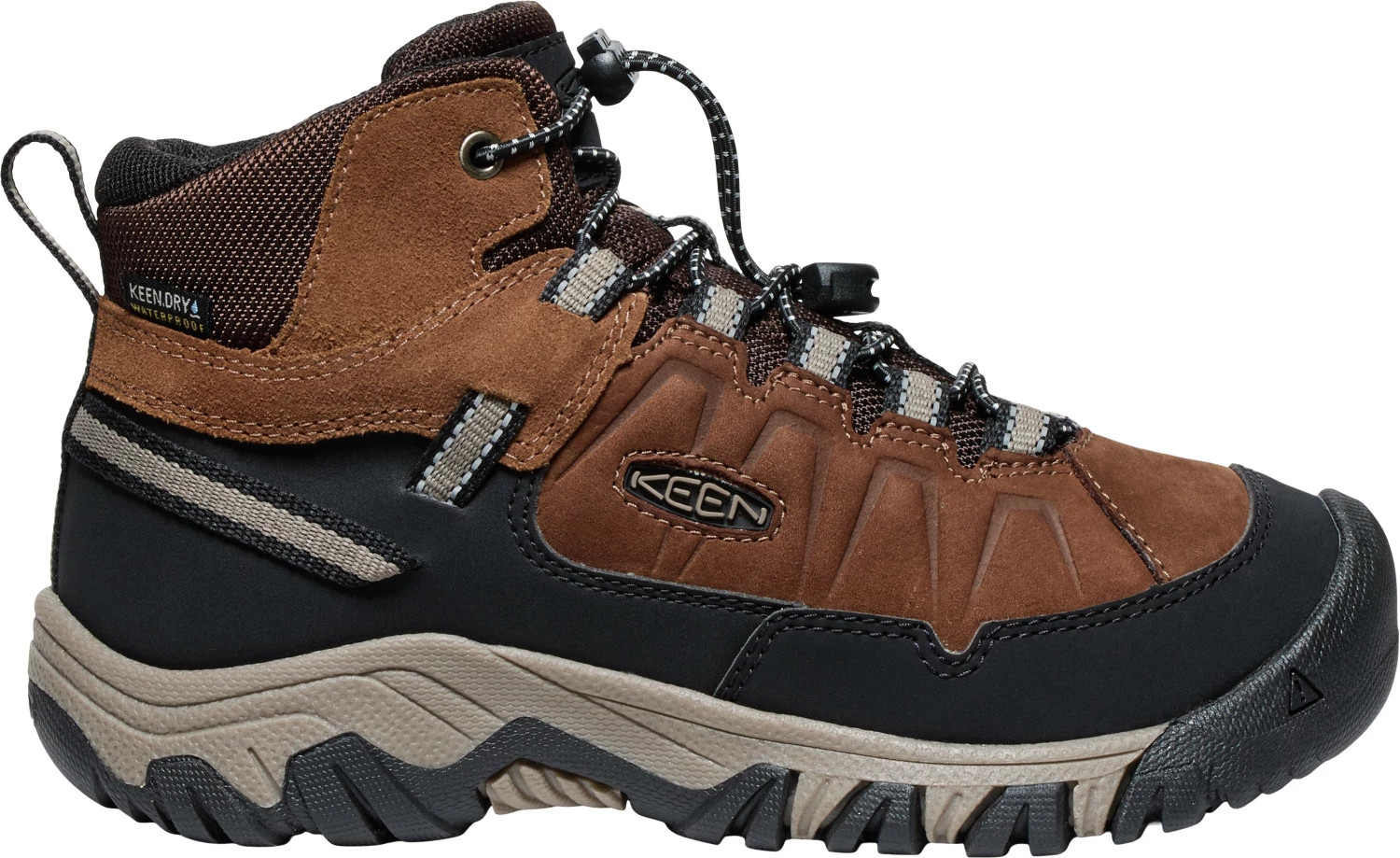 Boy's Keen Waterproof Targhee Iv Hiker shown in Bison/Brindle (Brown)