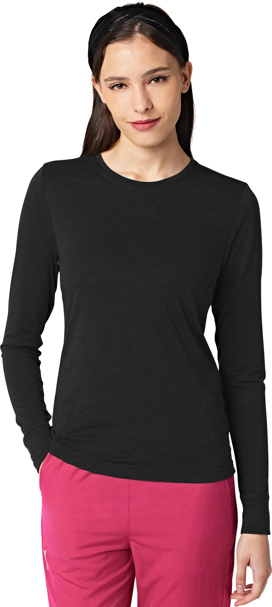 Women's Parkley Long Sleeve T-Shirt shown in Black (Black)