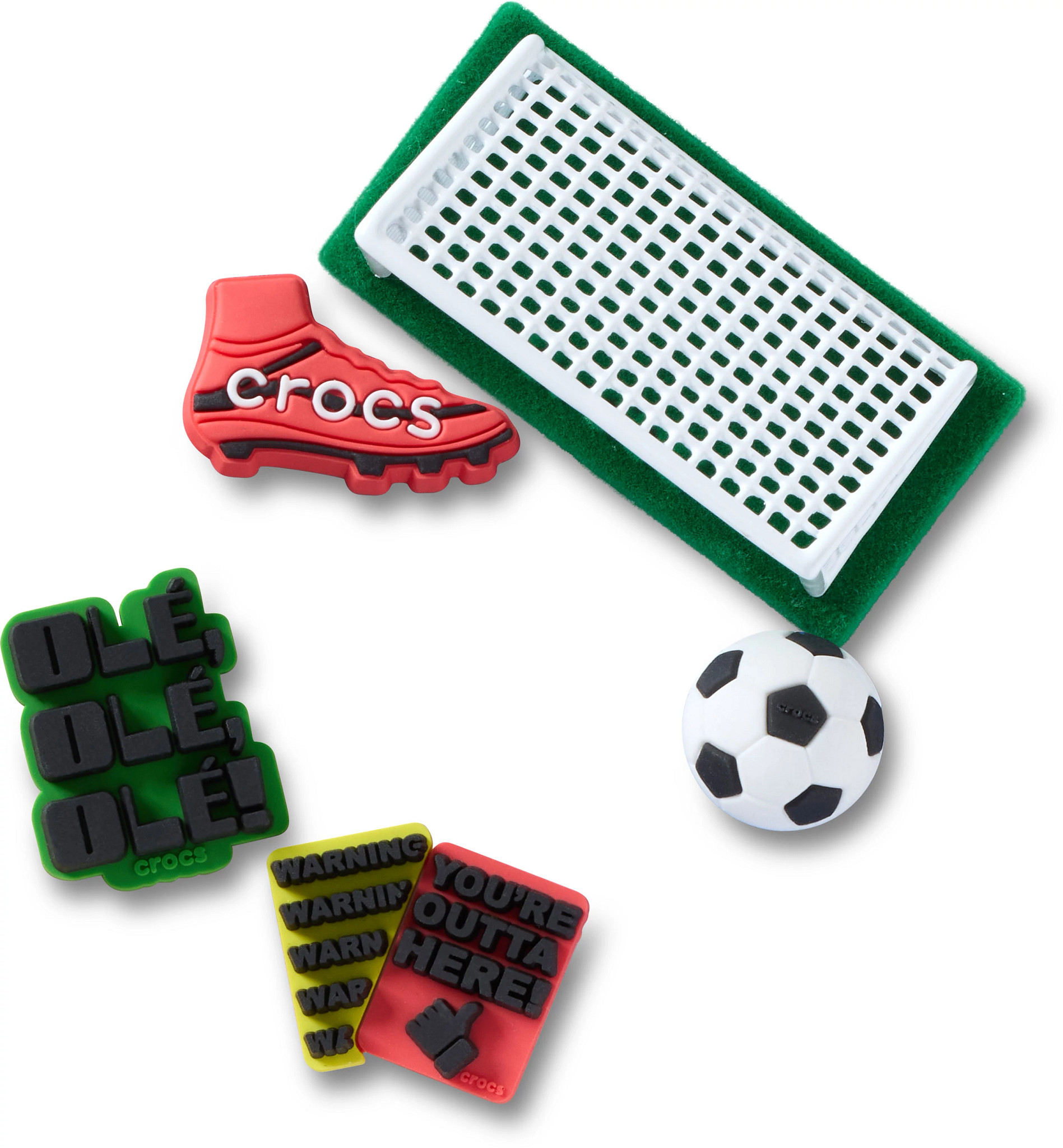 Unisex Crocs Soccer Game 5 Pack Jibbitz shown in Multi (Multicolor)