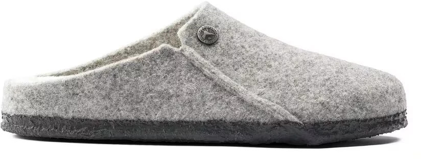 Women's Birkenstock Wool Shearling Zermatt Clog shown in Light Grey (Grey)