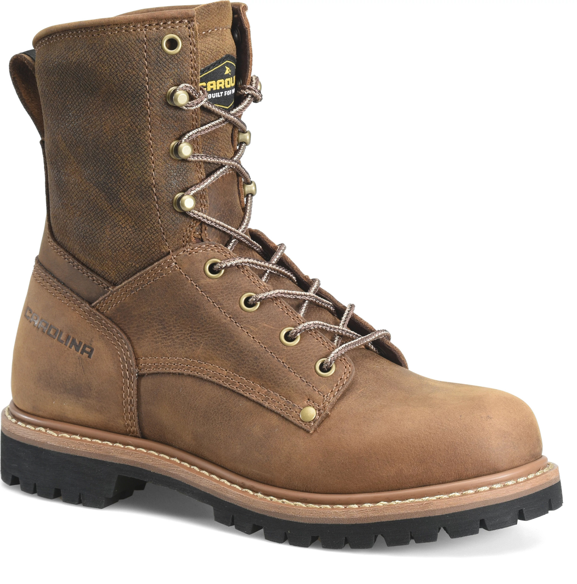 Overhaul: 8" Work Boot (Soft Toe) se muestra en la Dark Brown (Caf&eacute;)
