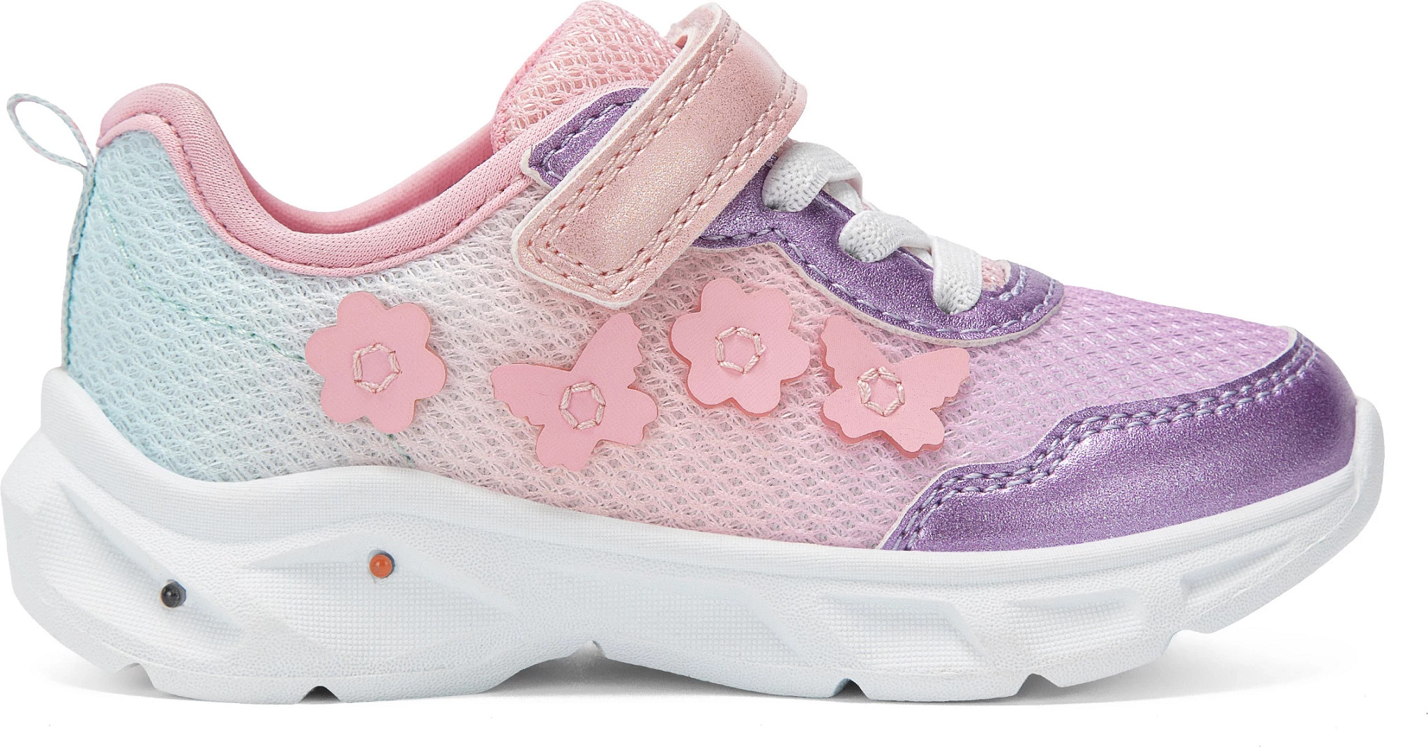 Youth Girl's Carters Party Butterfly/Flowers Runner shown in Purple/Multi (Pink)
