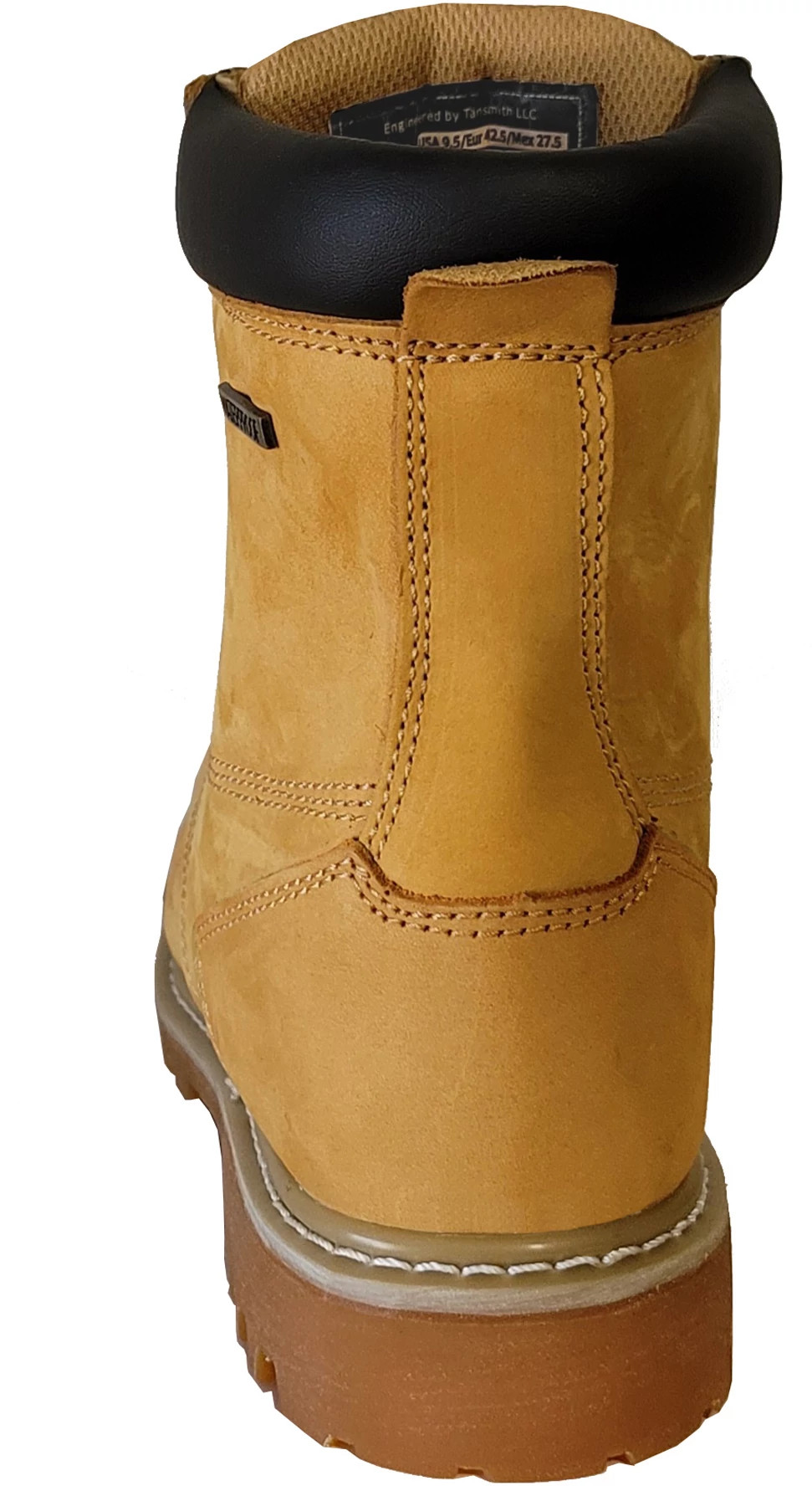 Mens Tan Tansmith Leather Ankle Boots Size 8 Stitch Detailing Lace-Up Men Tan Brown Wing Tip Brogue Ankle High Lace Up Boots  main image 4