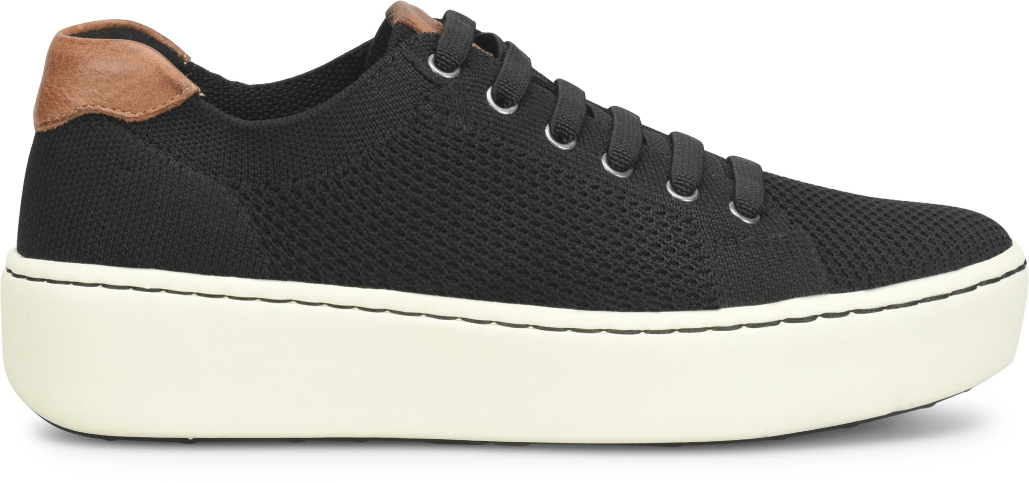 Women's Born Shoes Mira Knit shown in Black Knit Fabric (Black)