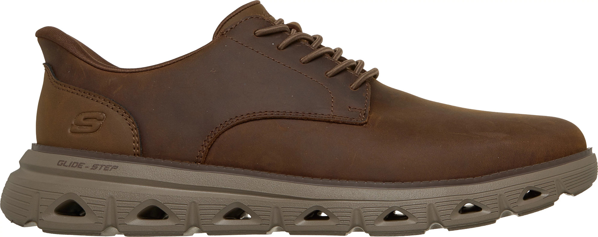 Men's Skechers Slip-Ins Glide Step Cavern Cody Bungee Lace shown in Brown (Brown)