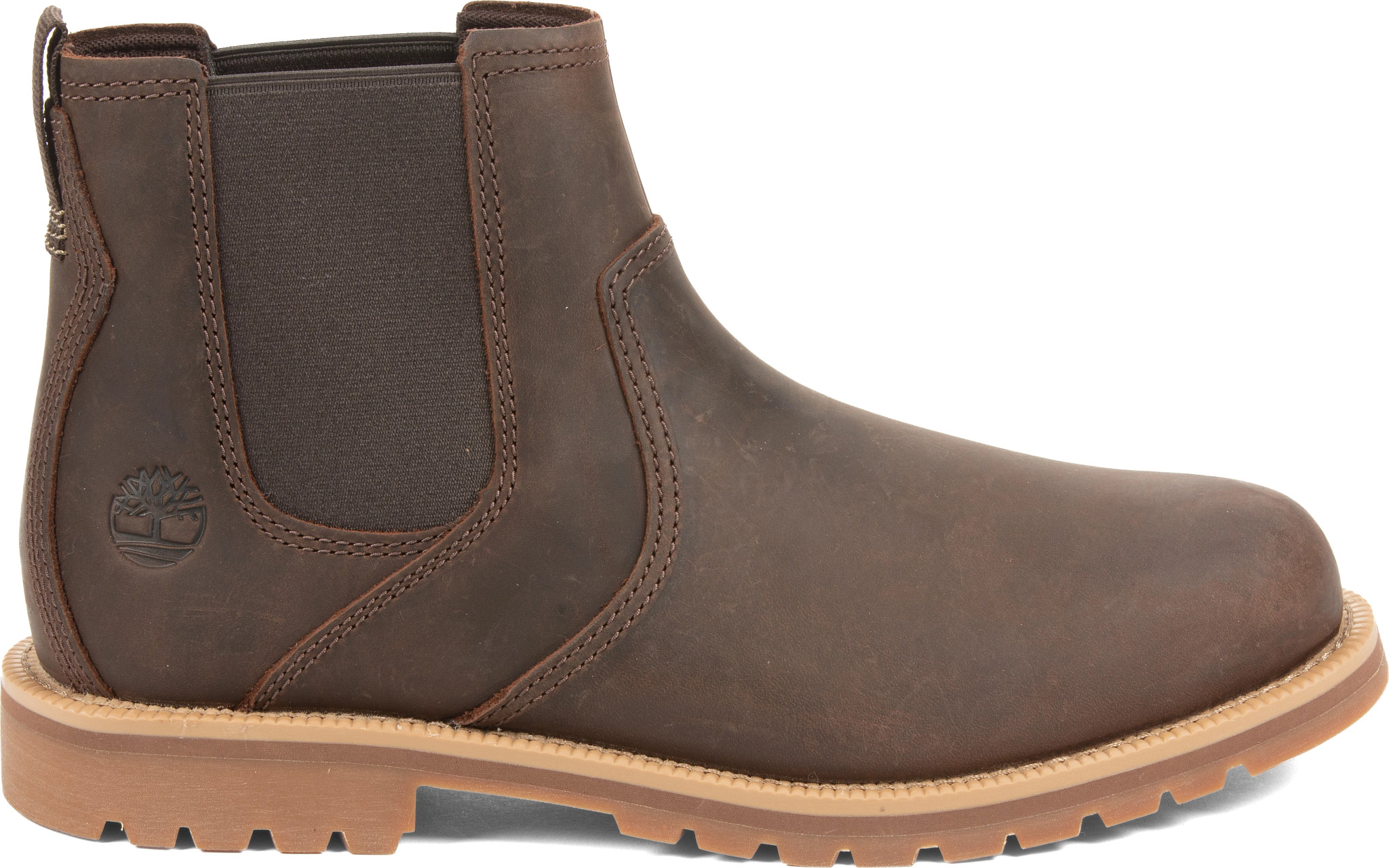 Men's Timberland Britton Falls Plain Toe Chelsea Boot shown in Dark Brown (Brown)