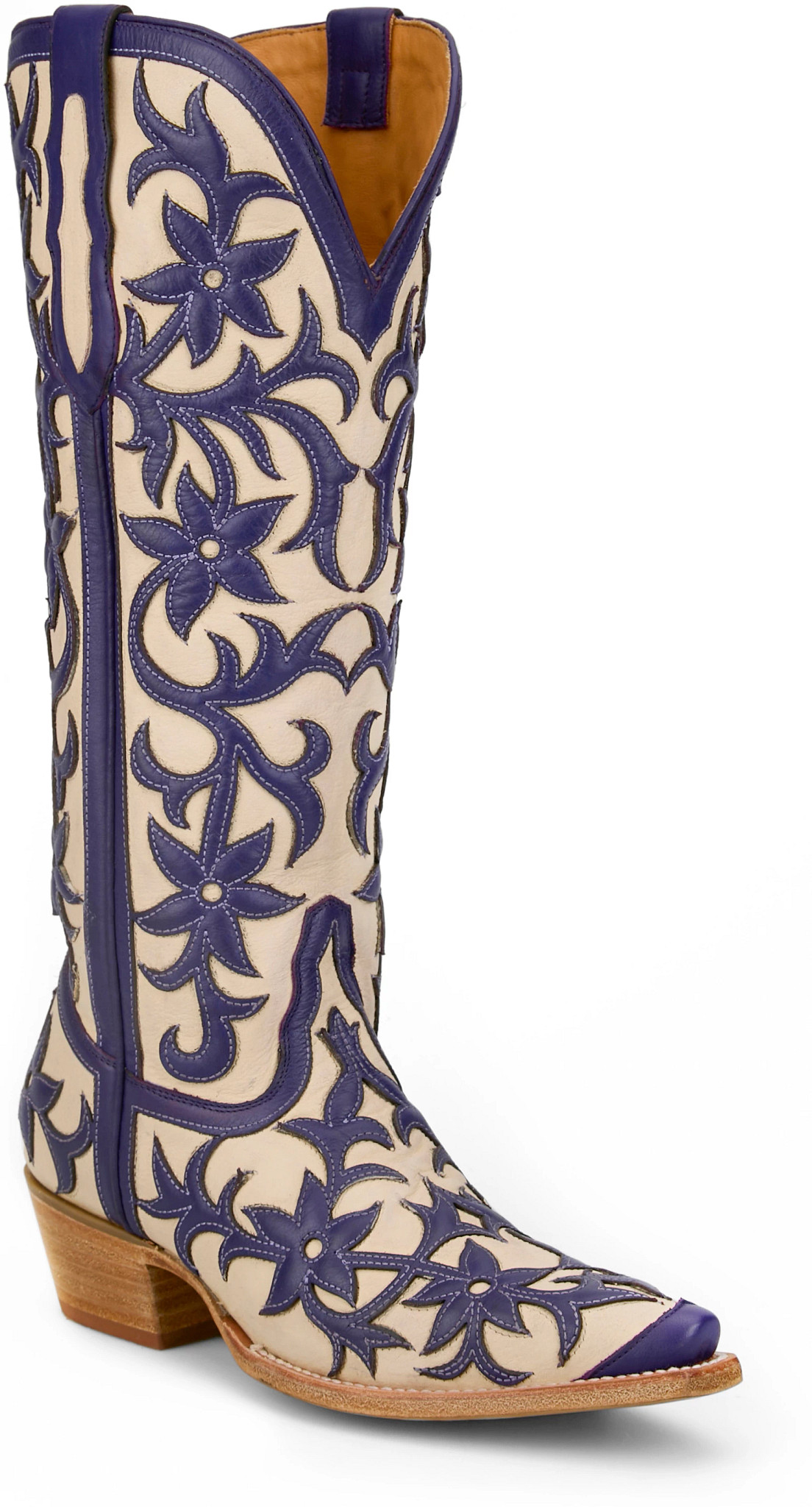 Camila 15" Western  shown in Purple / Bone (Multicolor)