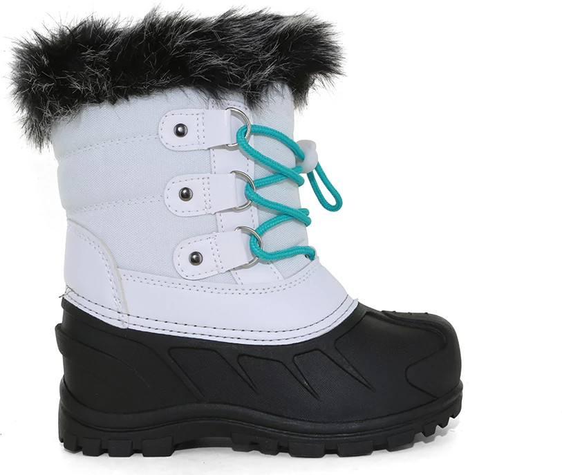 Girl's Itasca Fur Lined Icy Snowboot shown in White (White)