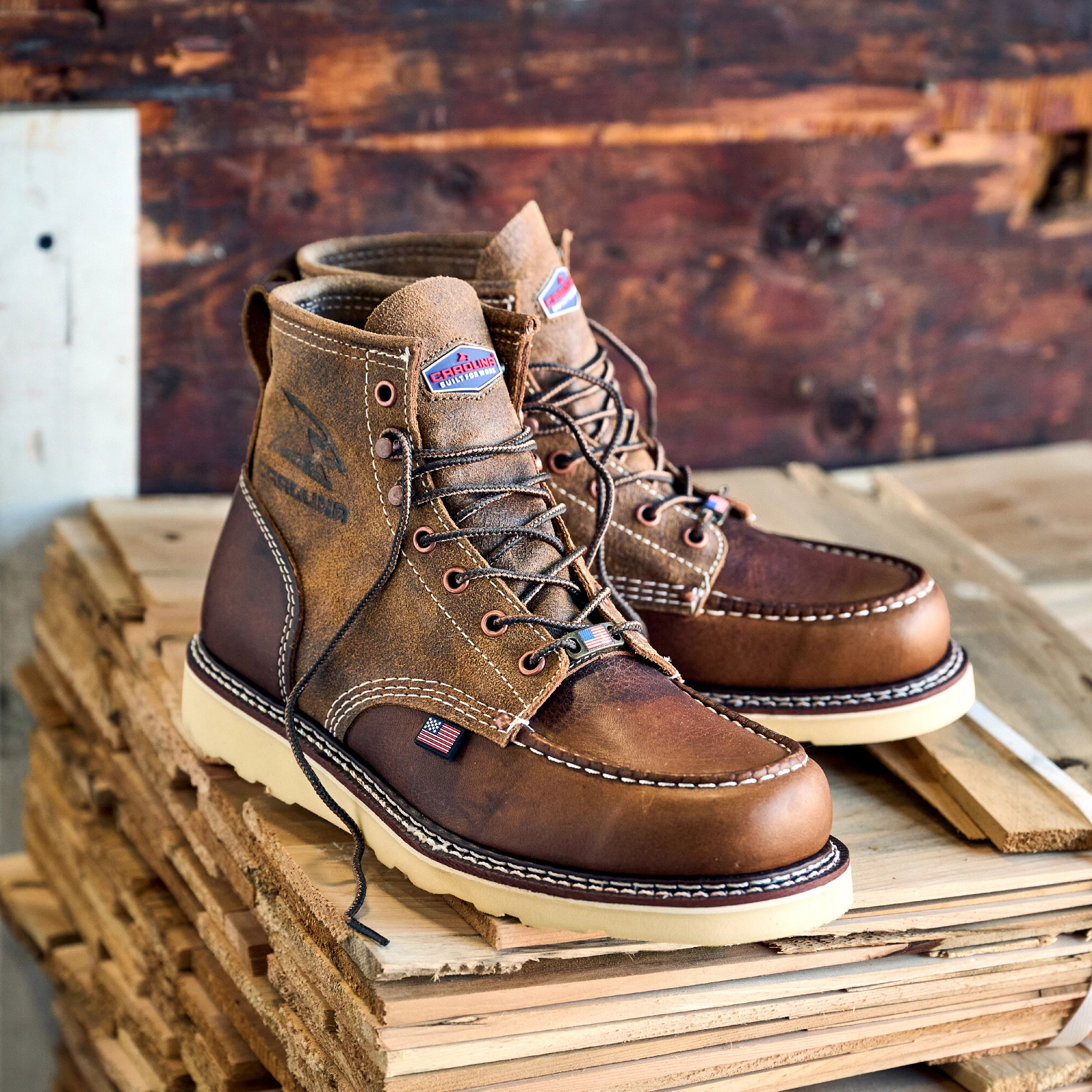 Amp 6" Roughout Steel Toe shown on model 