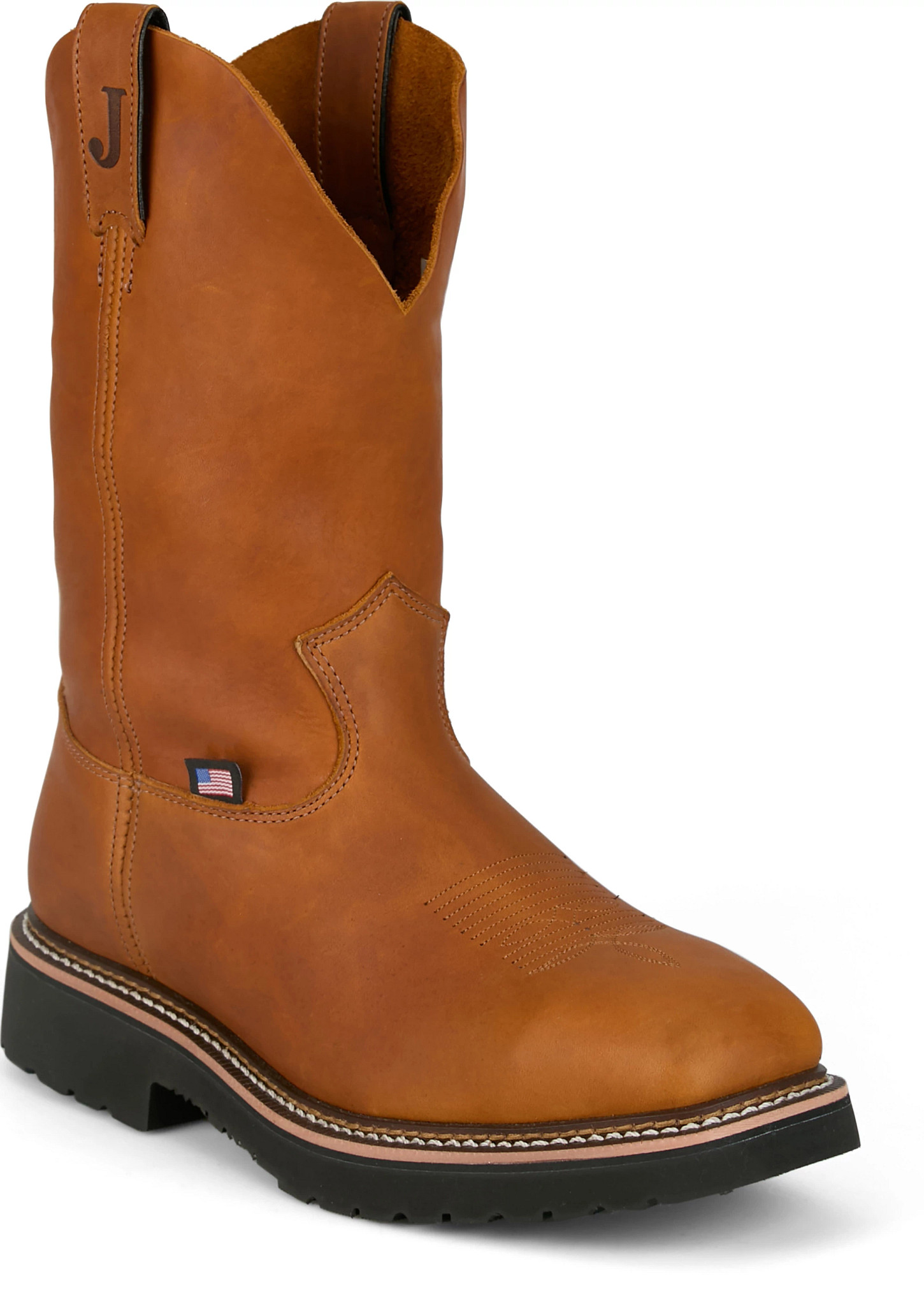 JUSTIN グレー レザー ウエスタンブーツ 8B USA製 Justin ジャスティン ウエスタンブーツ グレー系 9D 27cm