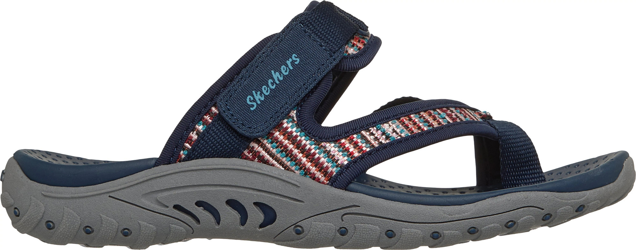 Women's Skechers Reggae Sunset Comfort shown in Navy/Multi (Blue)