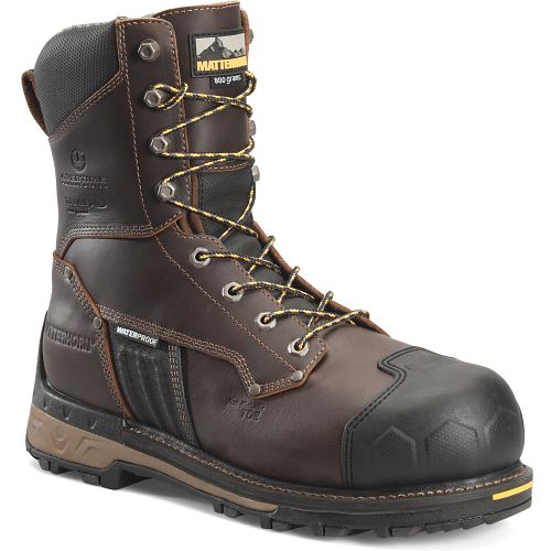 Men's 8” Waterproof Insulated Comp Toe Work Boot Carolina Shoe