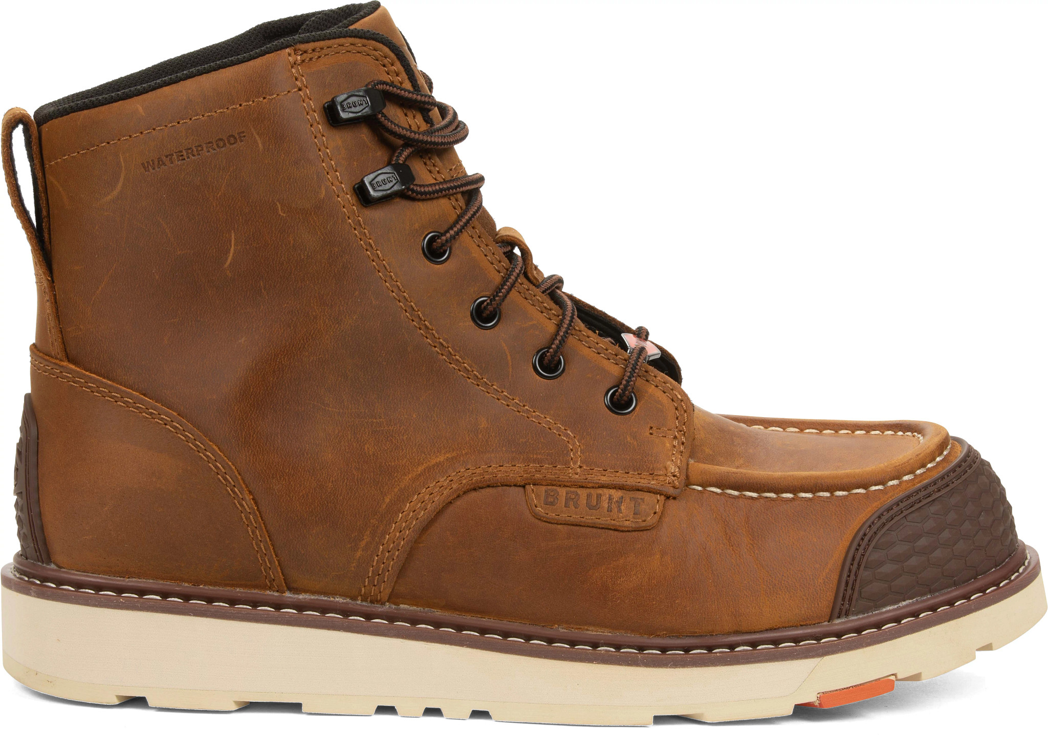 Men's Brunt Workwear 6 Inch Waterproof Soft Brunt Toe Marin shown in Brown (Brown)