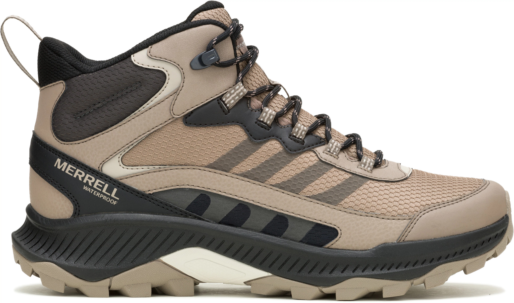 Men's Merrell Waterproof Speed Strike 2 Hiker shown in Fungi (Brown)