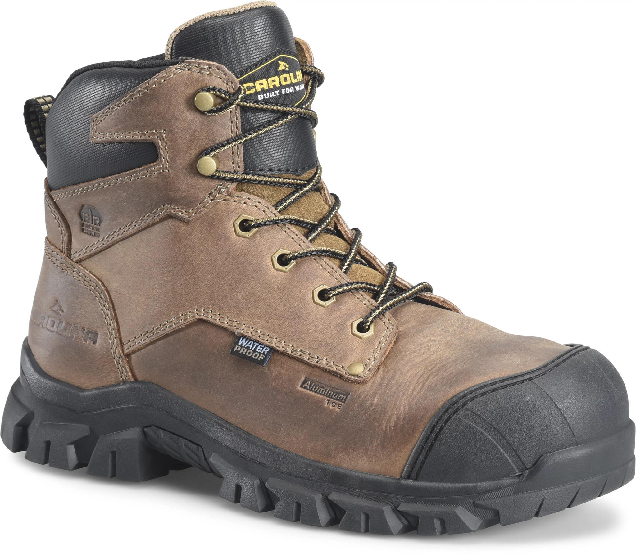 Gruntz 6" Waterproof Aluminum Toe shown in Dark Brown (Brown)