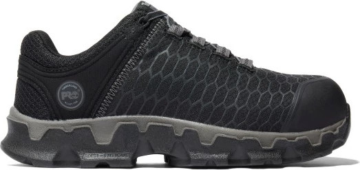 Women's Timberland Pro Alloy Toe Sd Powertrain shown in Black/Gray (Black)