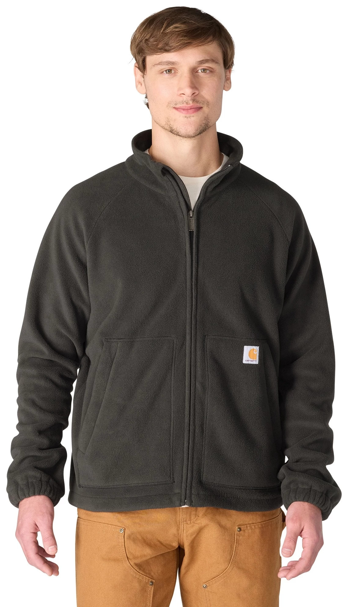 Men's Carhartt Elkhart Fleece Jacket shown in Black (Black)