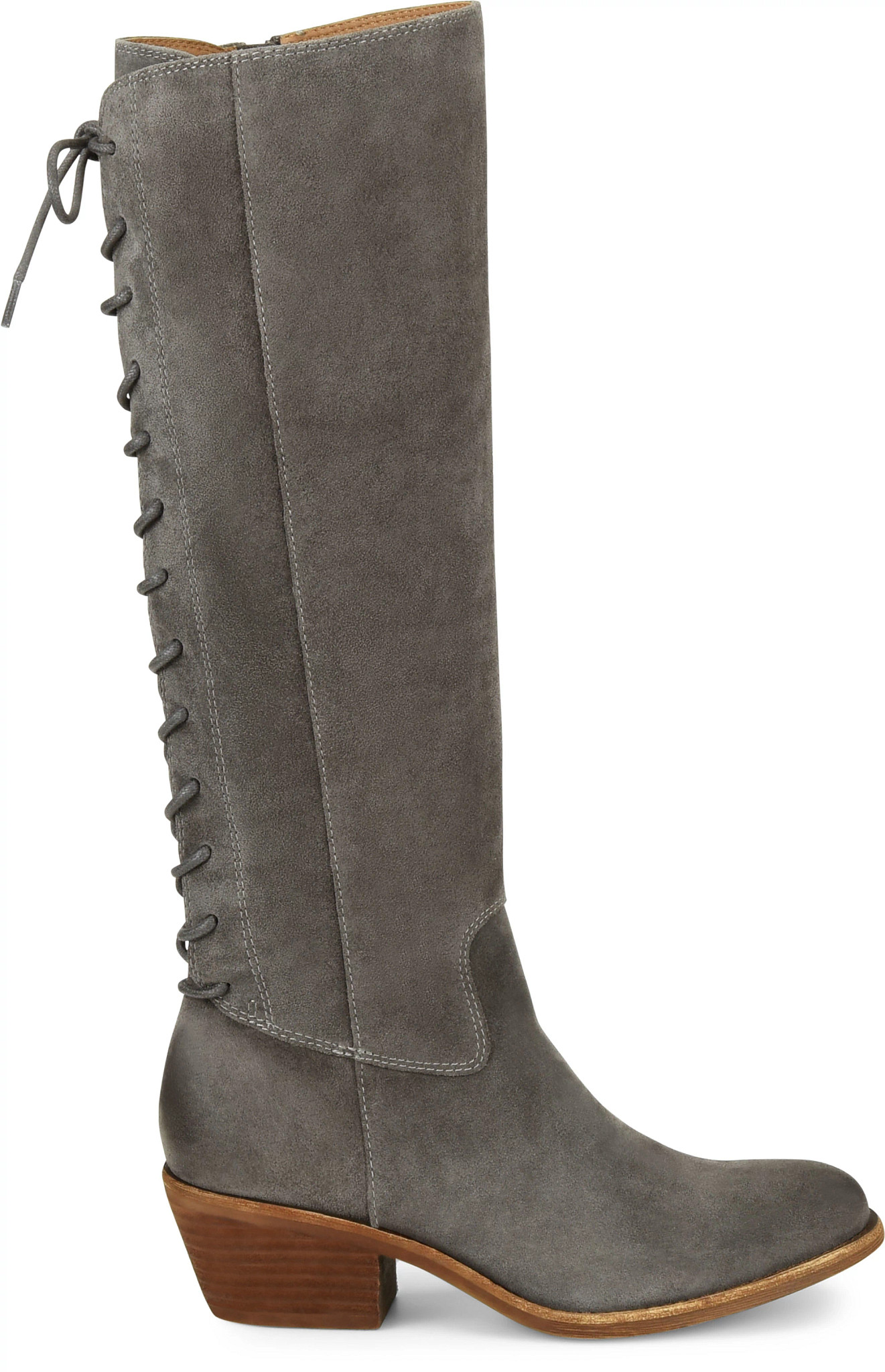Sharnell Heel shown in Smoke Suede (Grey)