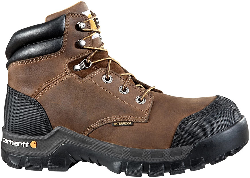 Men's Carhartt Footwear 6 Inch Rugged Flex Waterproof Composite Toe shown in Brown (Brown)