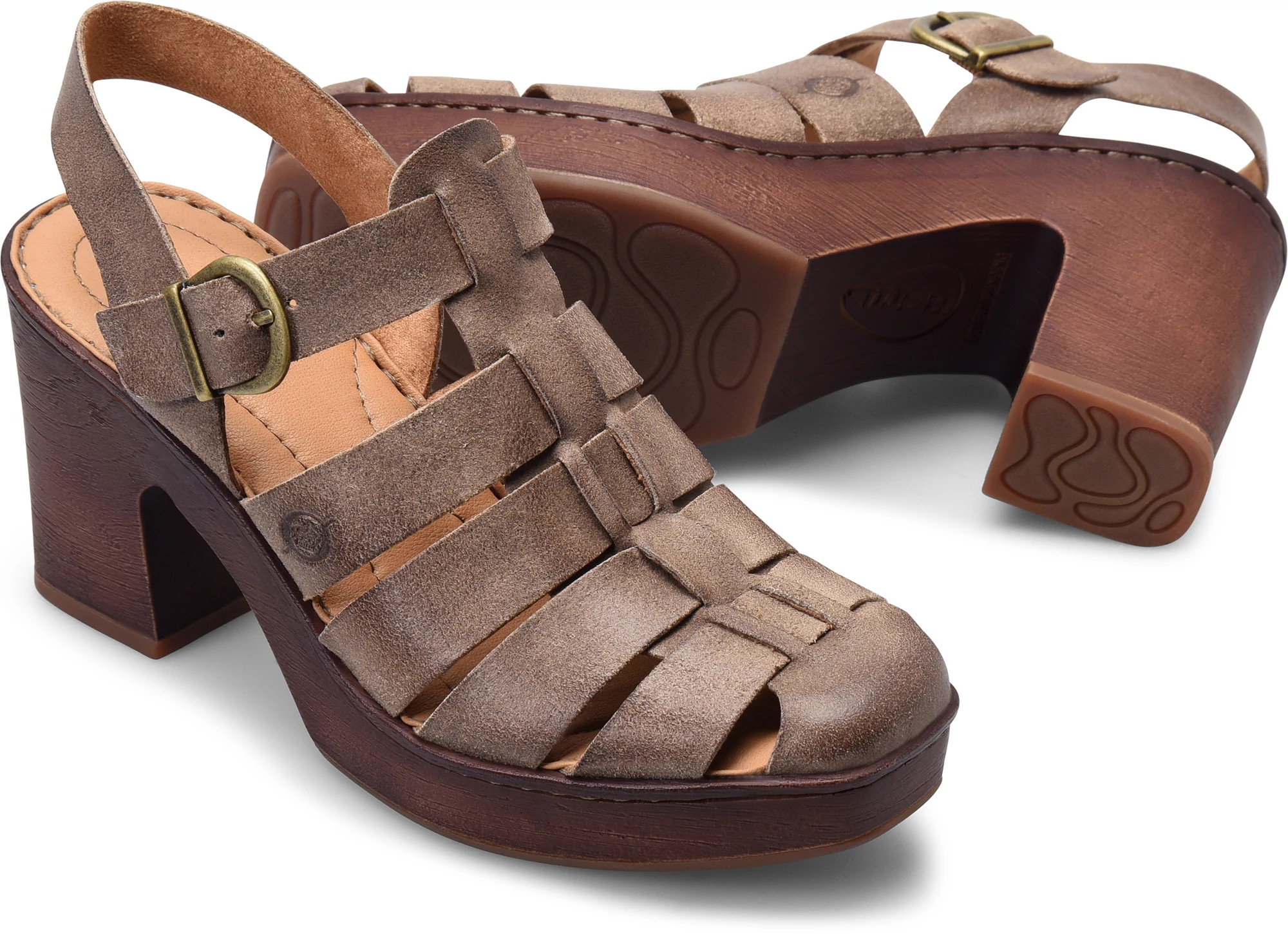 D90003 Sizes 6-11 Black Full Grain Leather Women's Born Cindie Sandals 