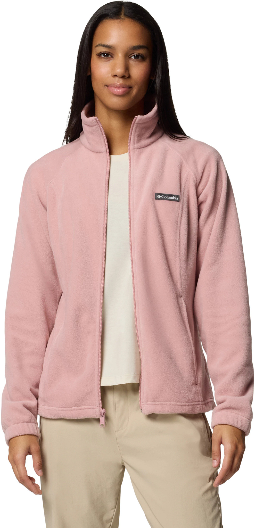 Columbia Benton Springs Full Zip Fleece shown in Eraser Pink (Pink)