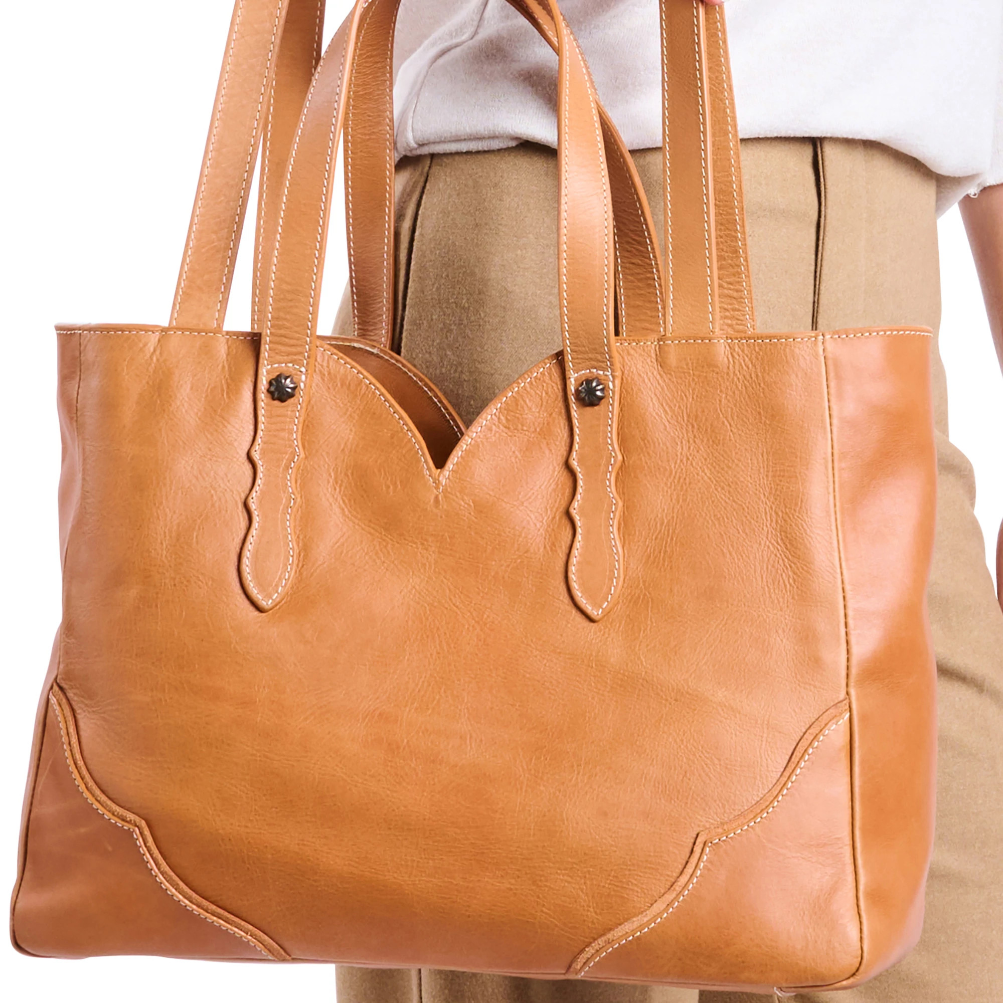Adriana - 4 Strap Tote shown on model 