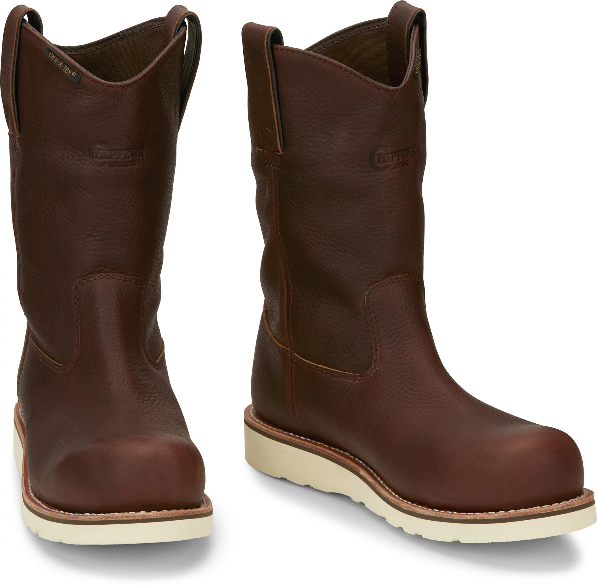 Pull on wedge work boots online