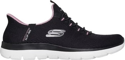 Women's Skechers Slip-Ins Summits Dream Chaser shown in Black/Mauve (Black)