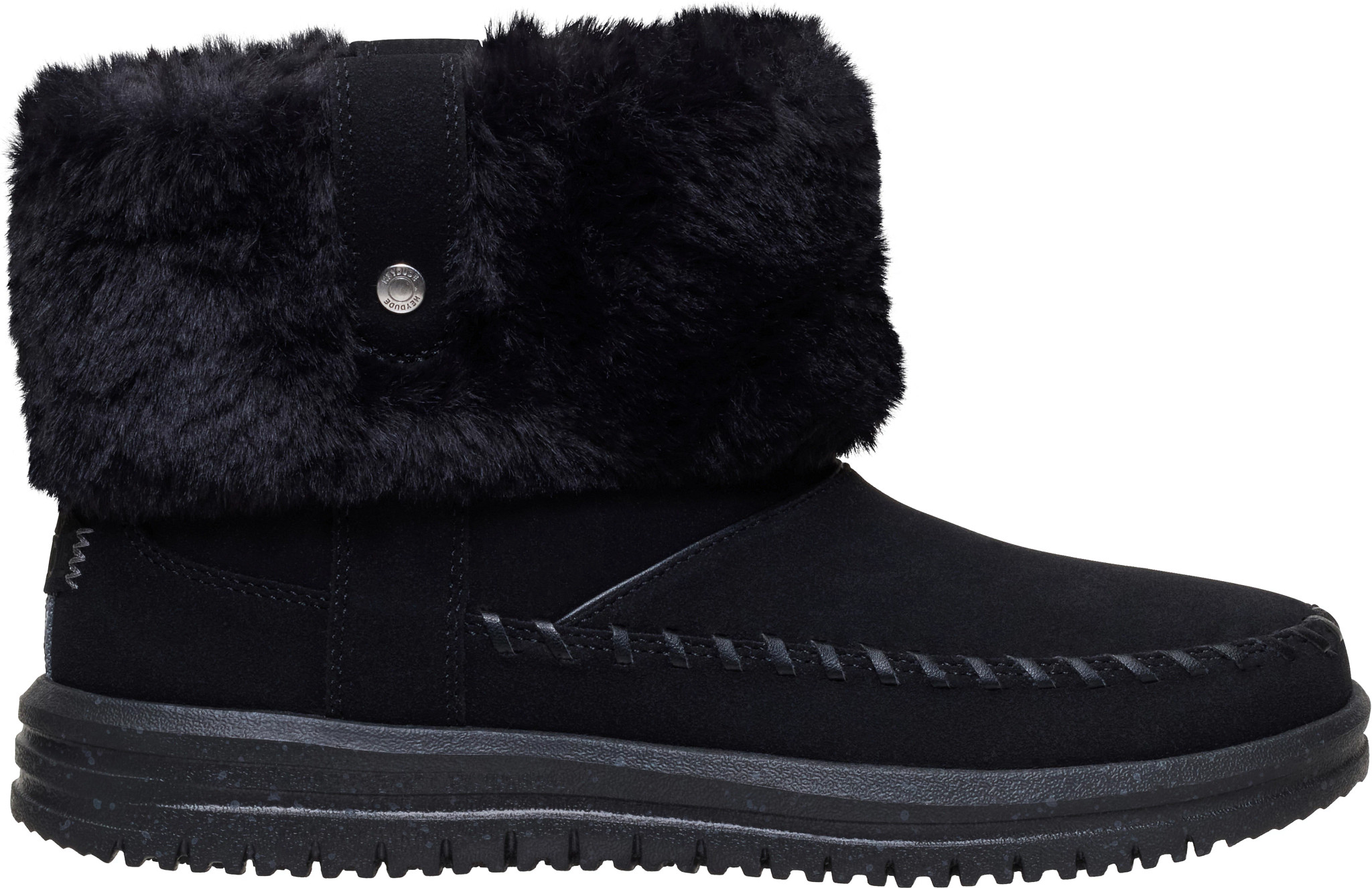 Women's Hey Dude Camden Cuff Classic Cozy shown in Black (Black)