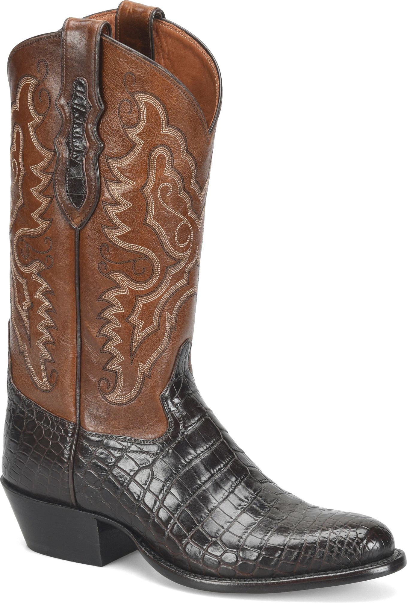 Cas 13" Crocodile shown in Chocolate (Brown)