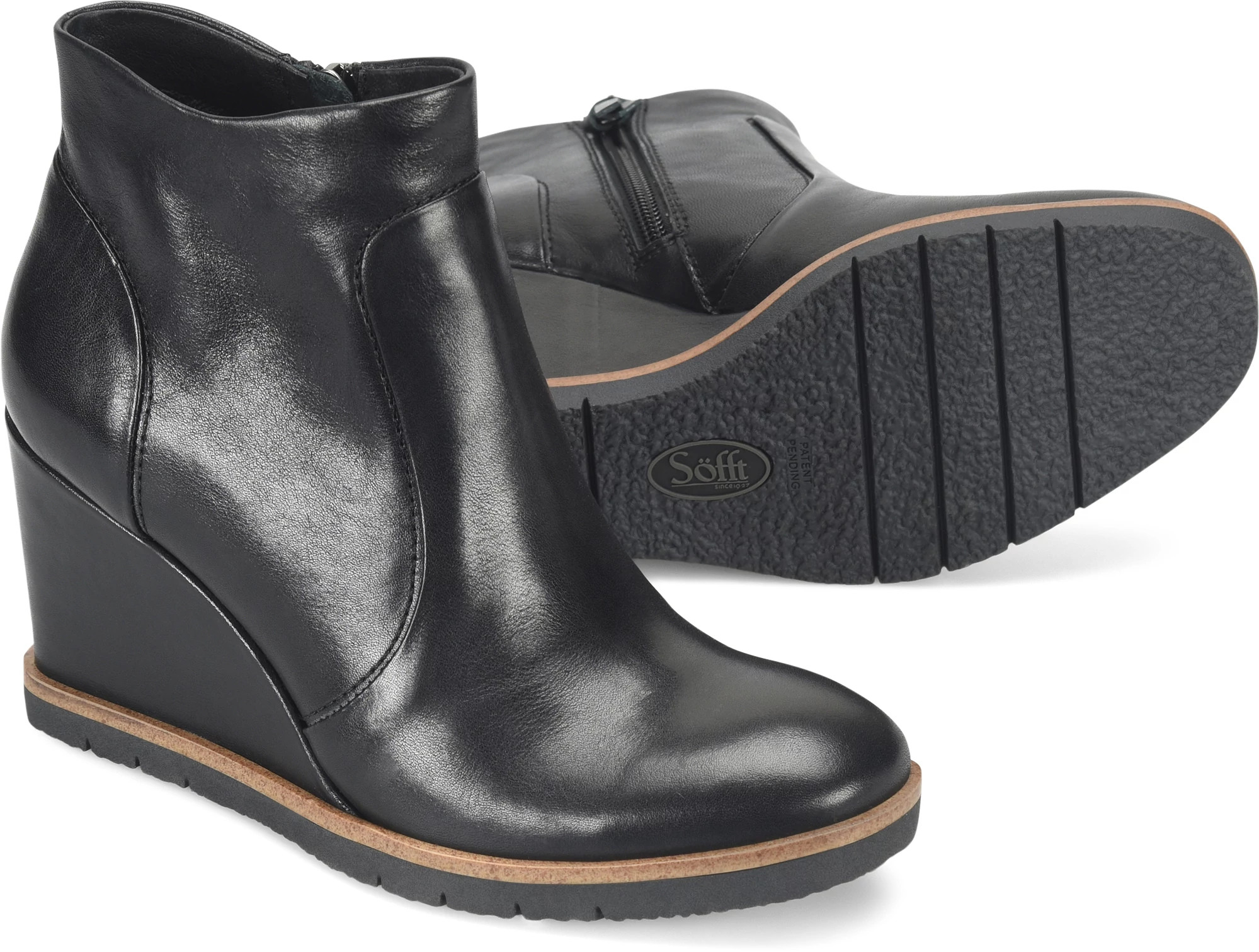 womens wedge dress boots Wedges Platform Leather Retro Women Autumn shoes — Obiono main image 1