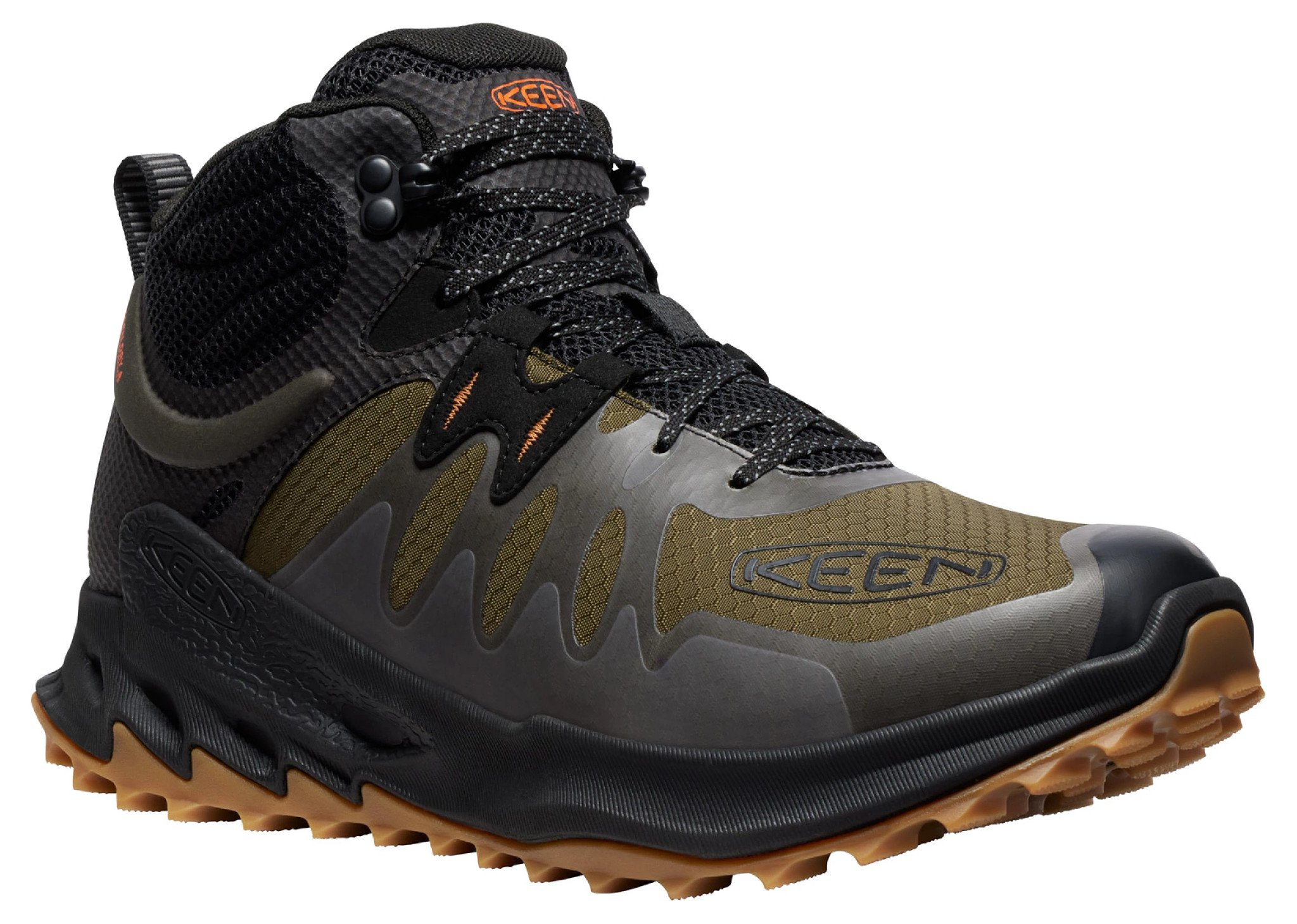 Keen Men\'s Black Olive Zionic WP Mesh Classic Ankle Hiking Boots Size 12 KEEN Zionic Waterproof Hiking Boots review: speedy hikers  main image 4