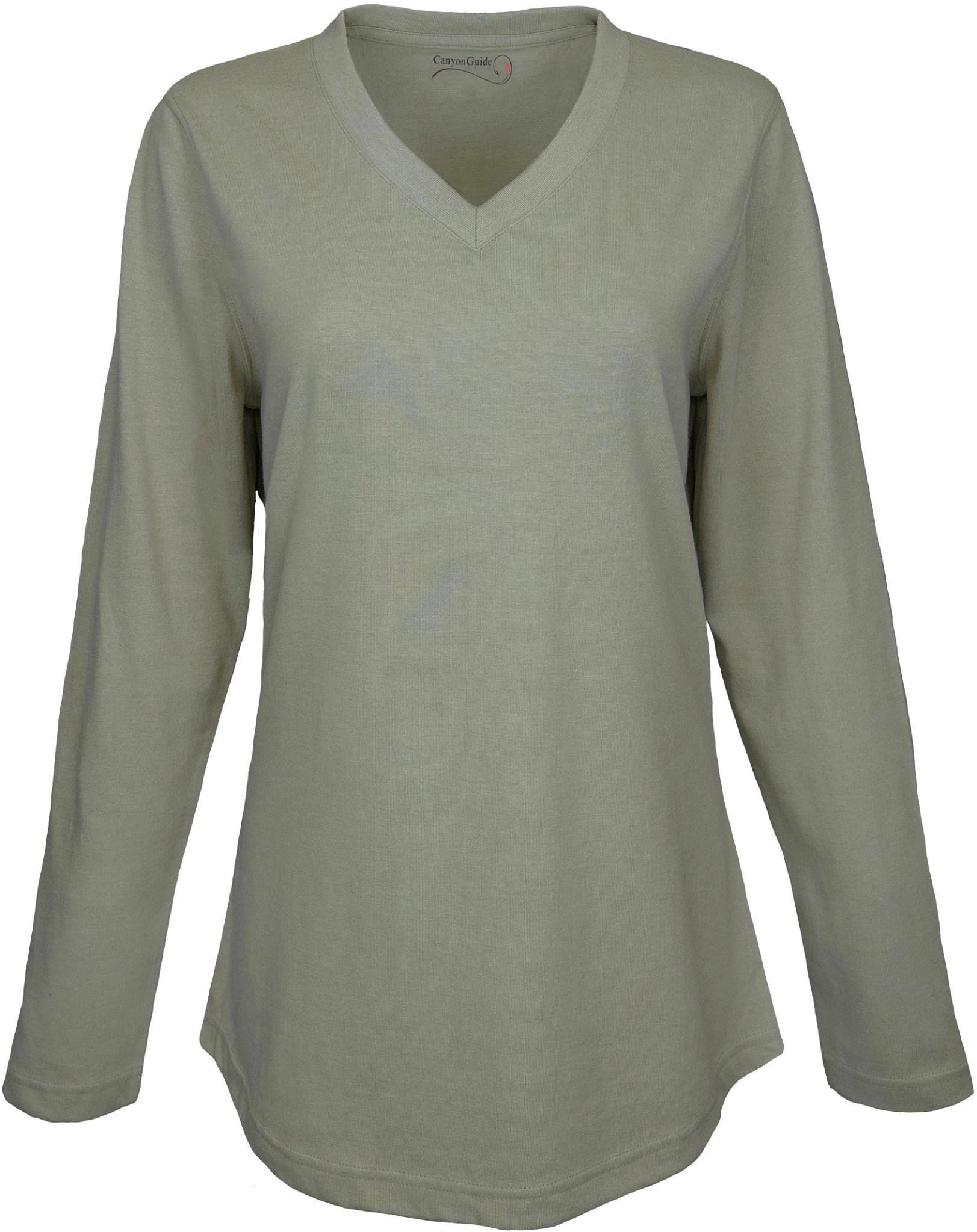 Women's Canyon Guide Long Sleeve V Neck shown in Sage (Green)