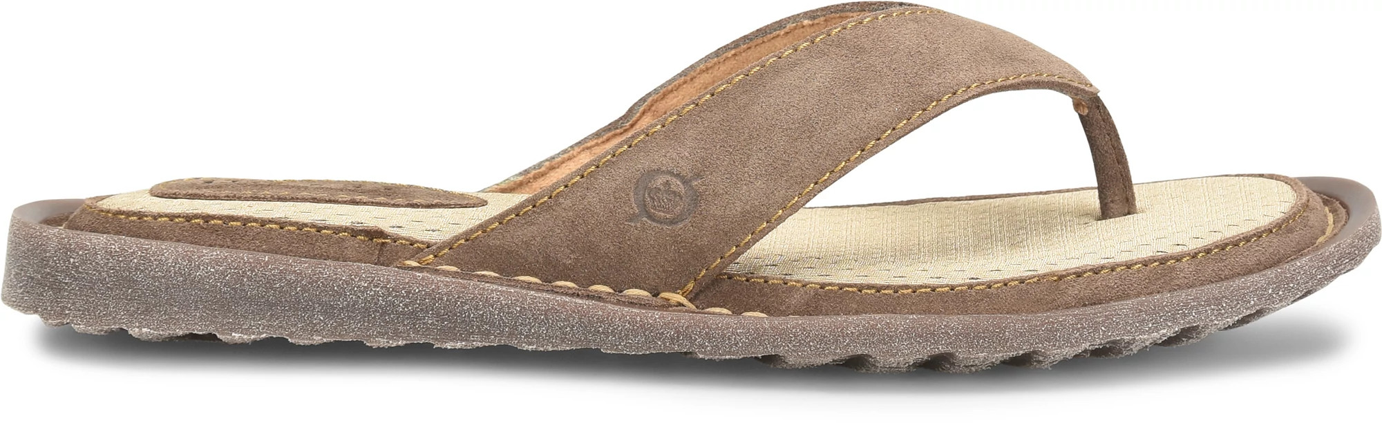 New NWOB Mens Born Owen Distressed Brown Suede Comfort Flip Flops Sandals Sz 12M New NWOB Mens Born Owen Distressed Taupe Suede Comfort Flip  main image 4