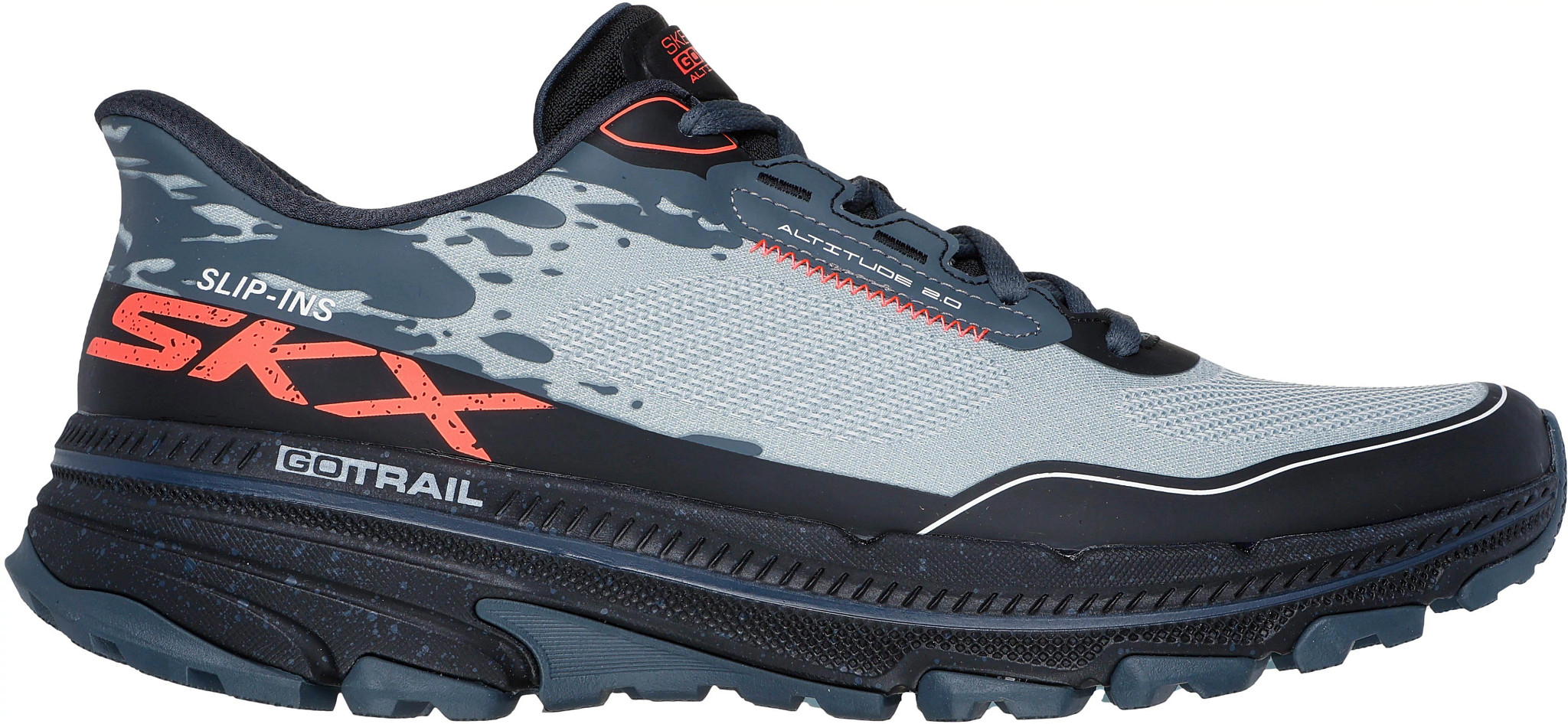 Men's Skechers Slip-Ins Go Run Trail Altitude 2.0 Utmost Tread Runner shown in Slate (Grey)
