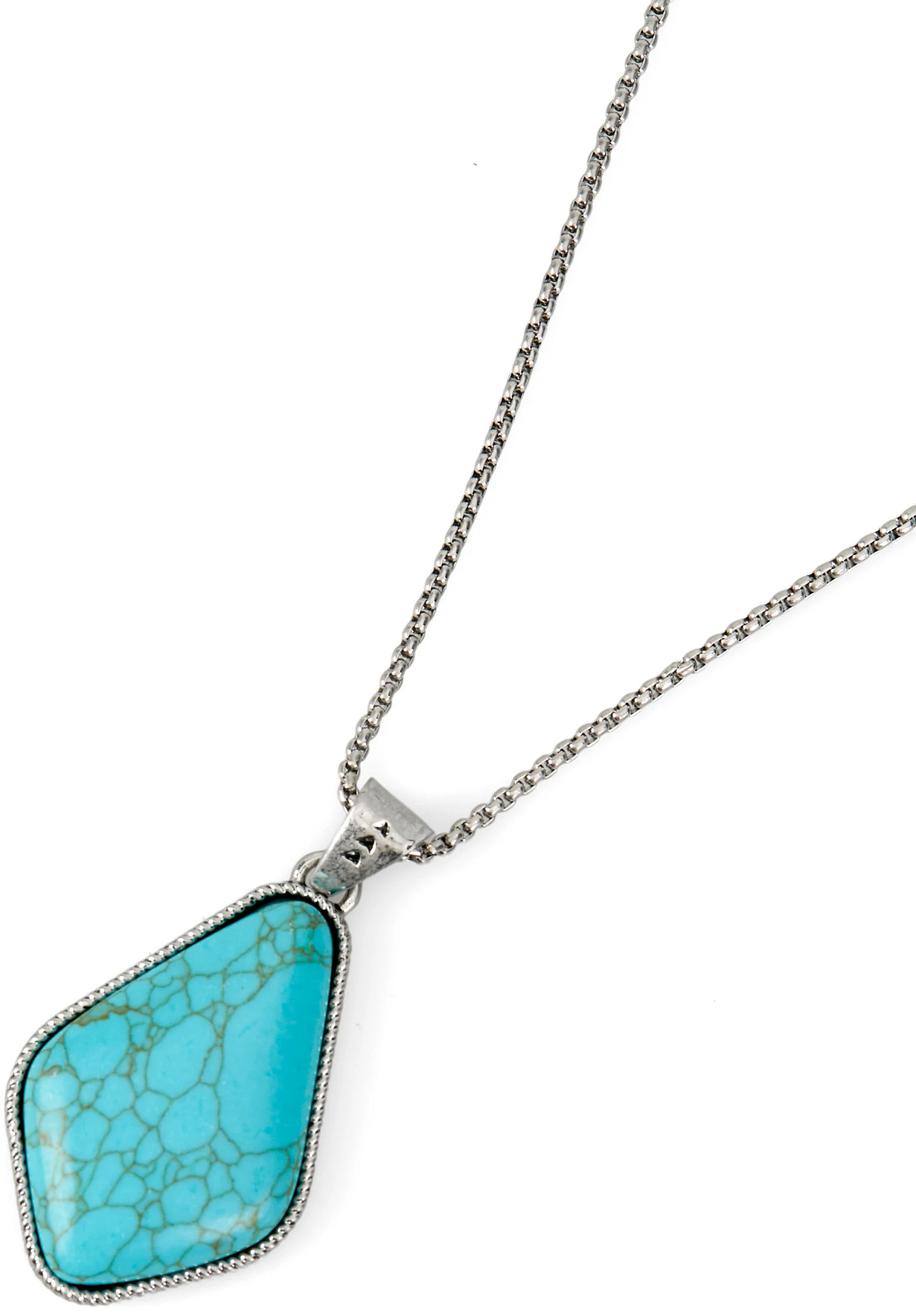 Slider Chain Teardrop Necklace se muestra en la Turquoise (Multicolor)