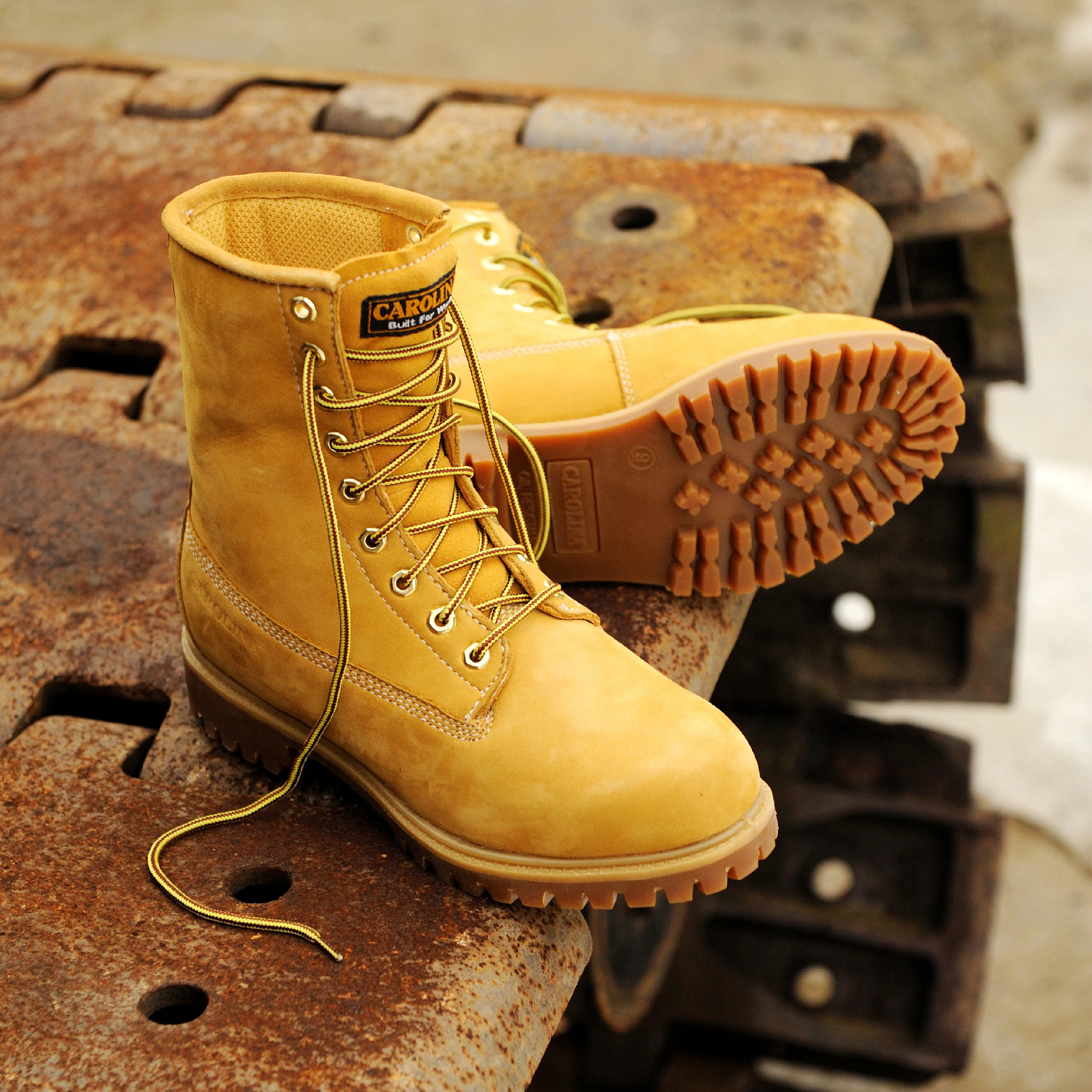 Journeyman 8" Soft Toe Insulated Waterproof Work Boot shown on model 