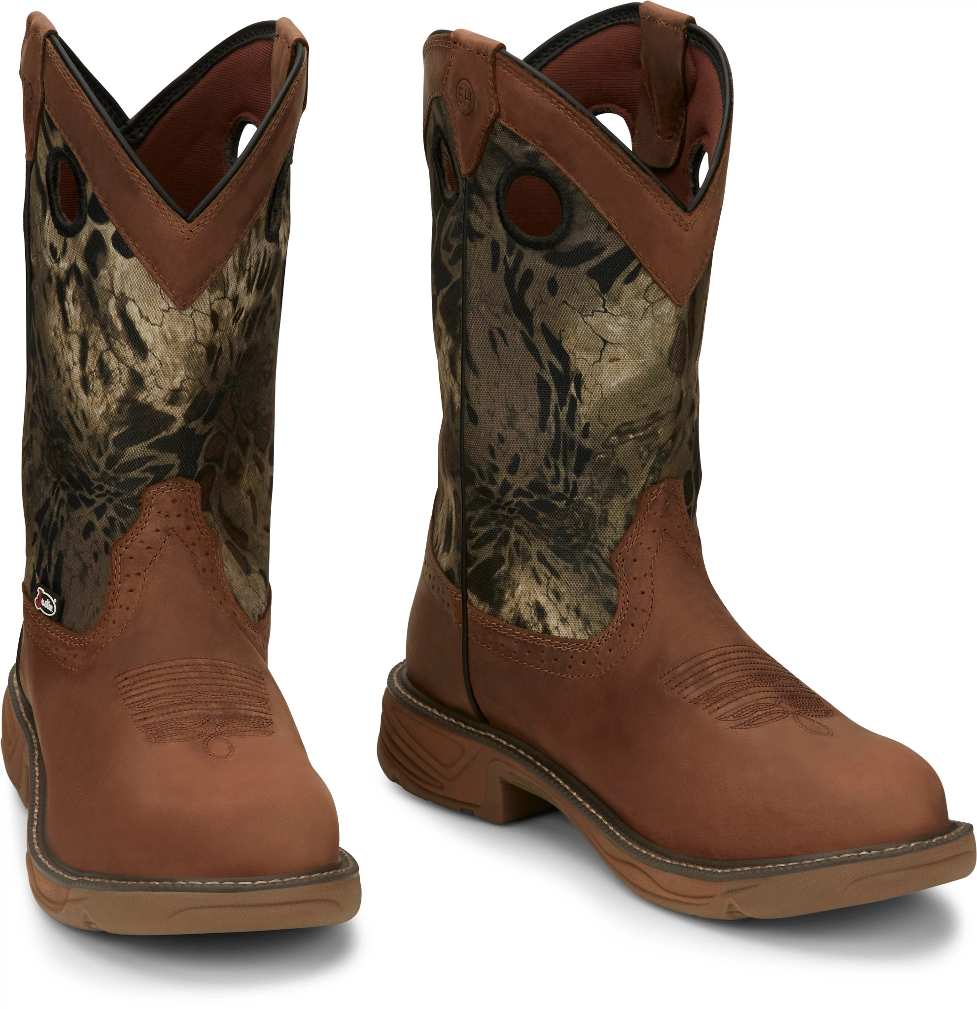 Justin stampede camo waterproof work boot hotsell