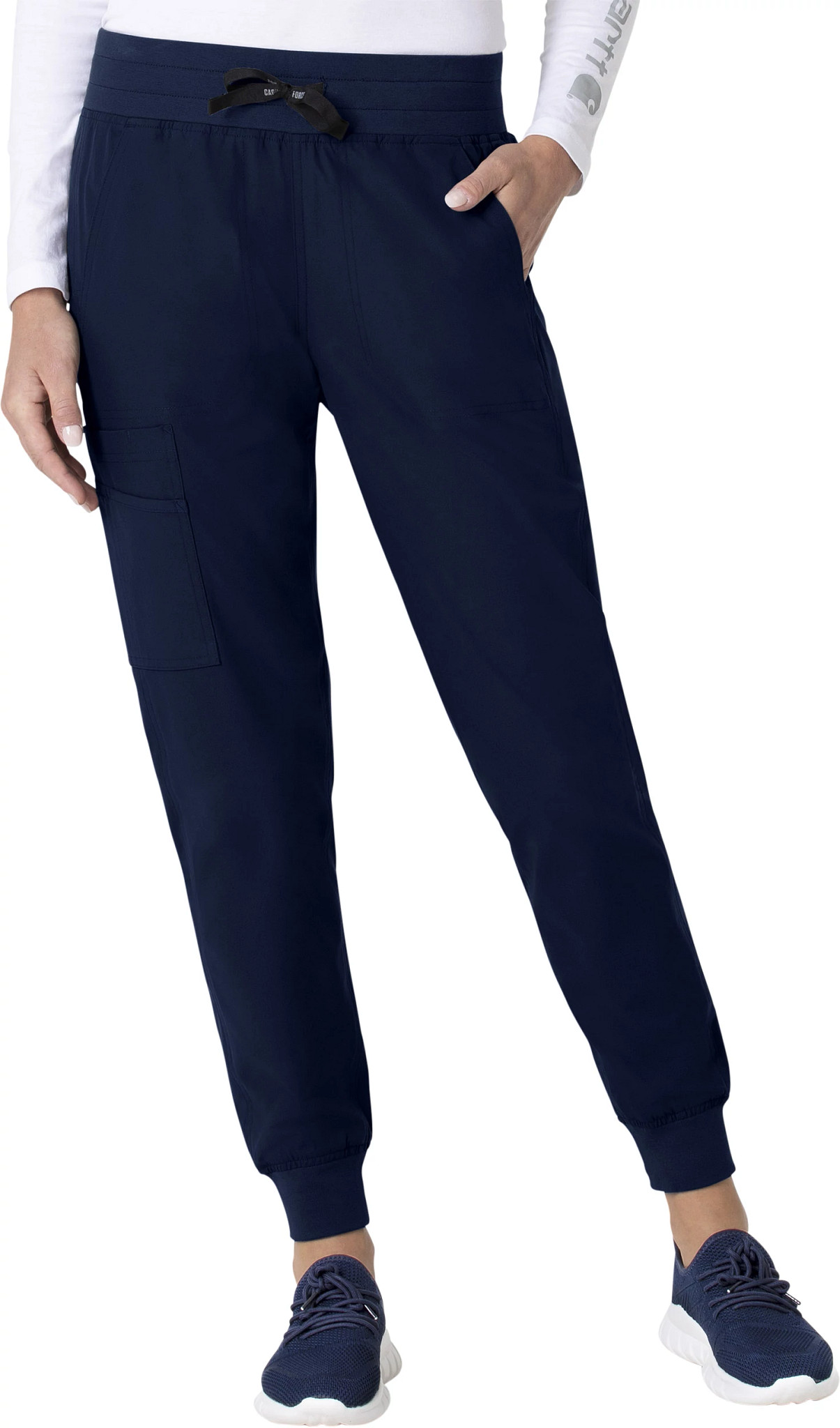Women's Carhartt Force Essentials Jogger shown in Navy (Blue)