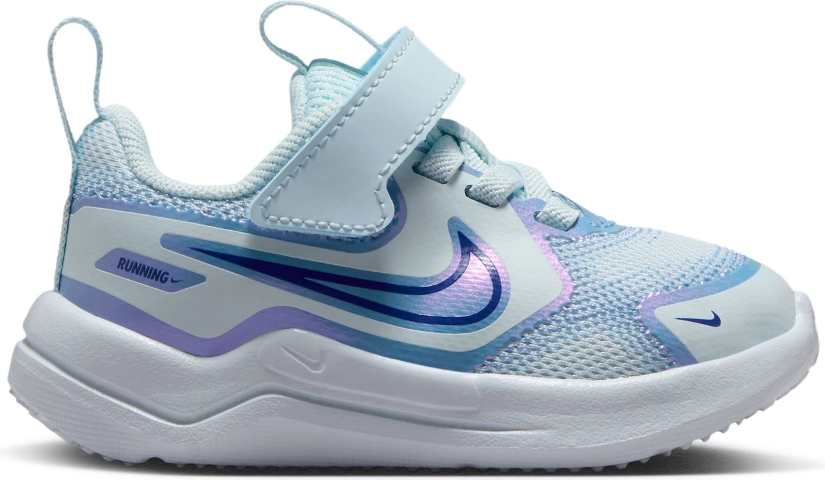 Toddler Girl's Nike Cosmic Runner Se 3 shown in Glacier Blue/Racer Blue/ (Blue)