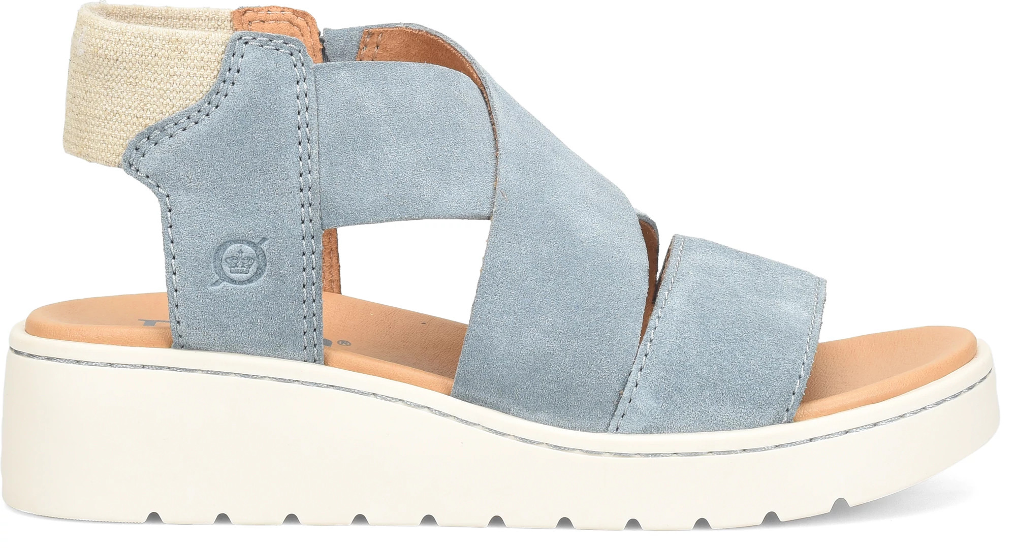 Women's Born Shoes Kirby shown in Light Blue Suede (Blue)