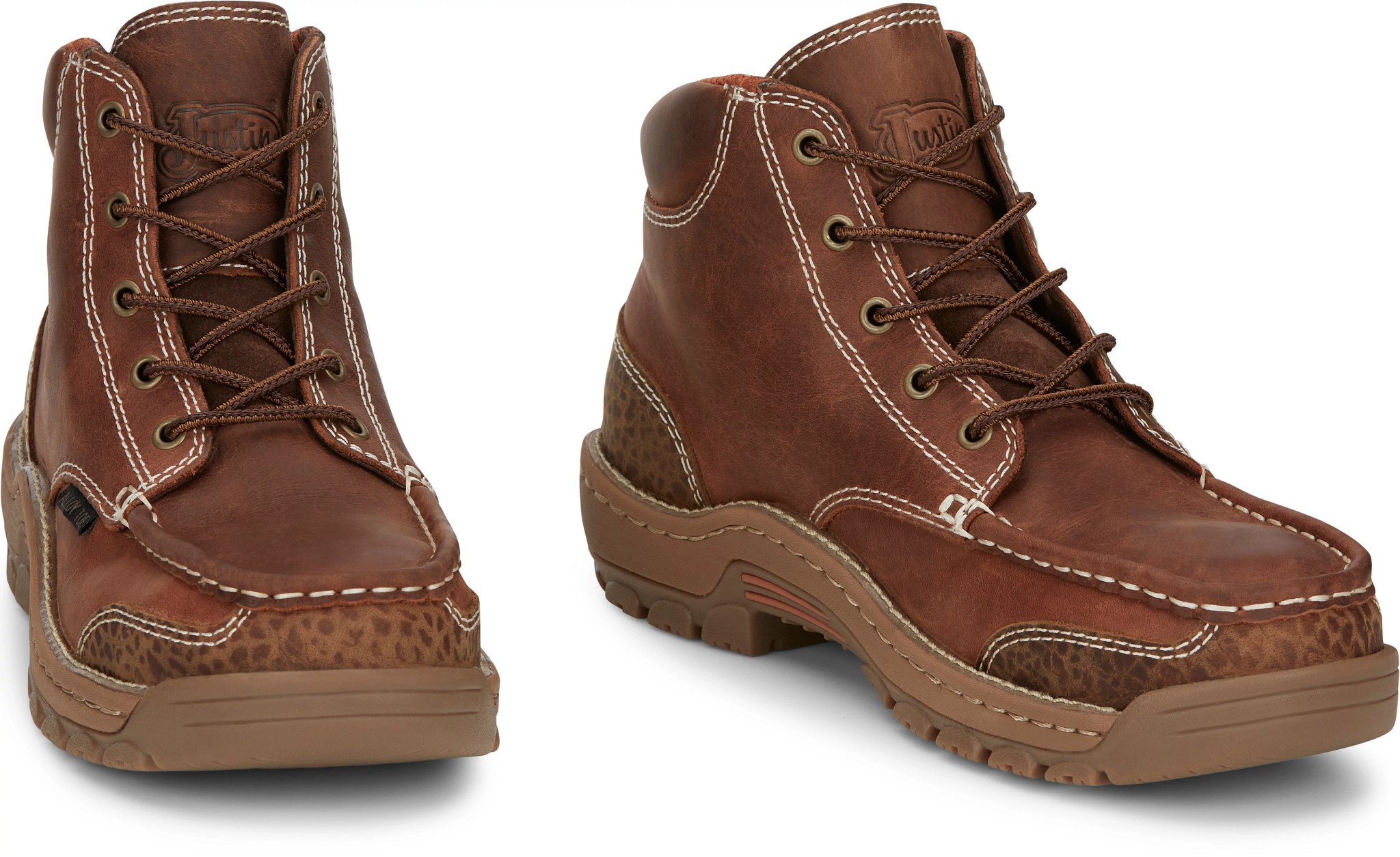 Justin square toe on sale lace up work boots