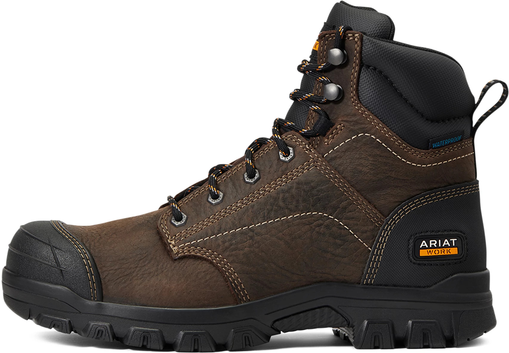 Women's Ariat 6 Inch Waterproof Treadfast shown in Brown (Brown)