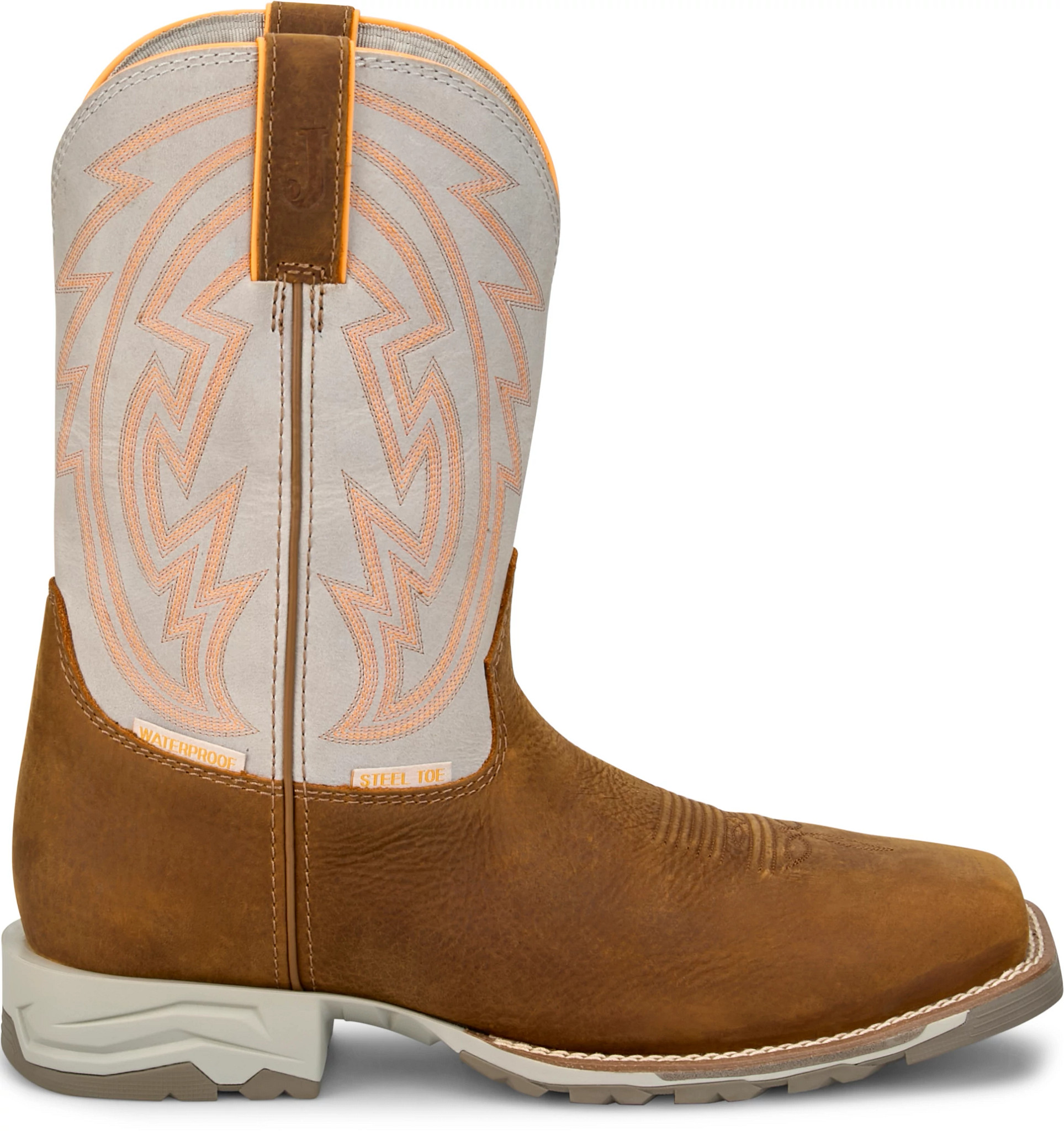 Men's Justin Boots Lytle shown in Brown (White)