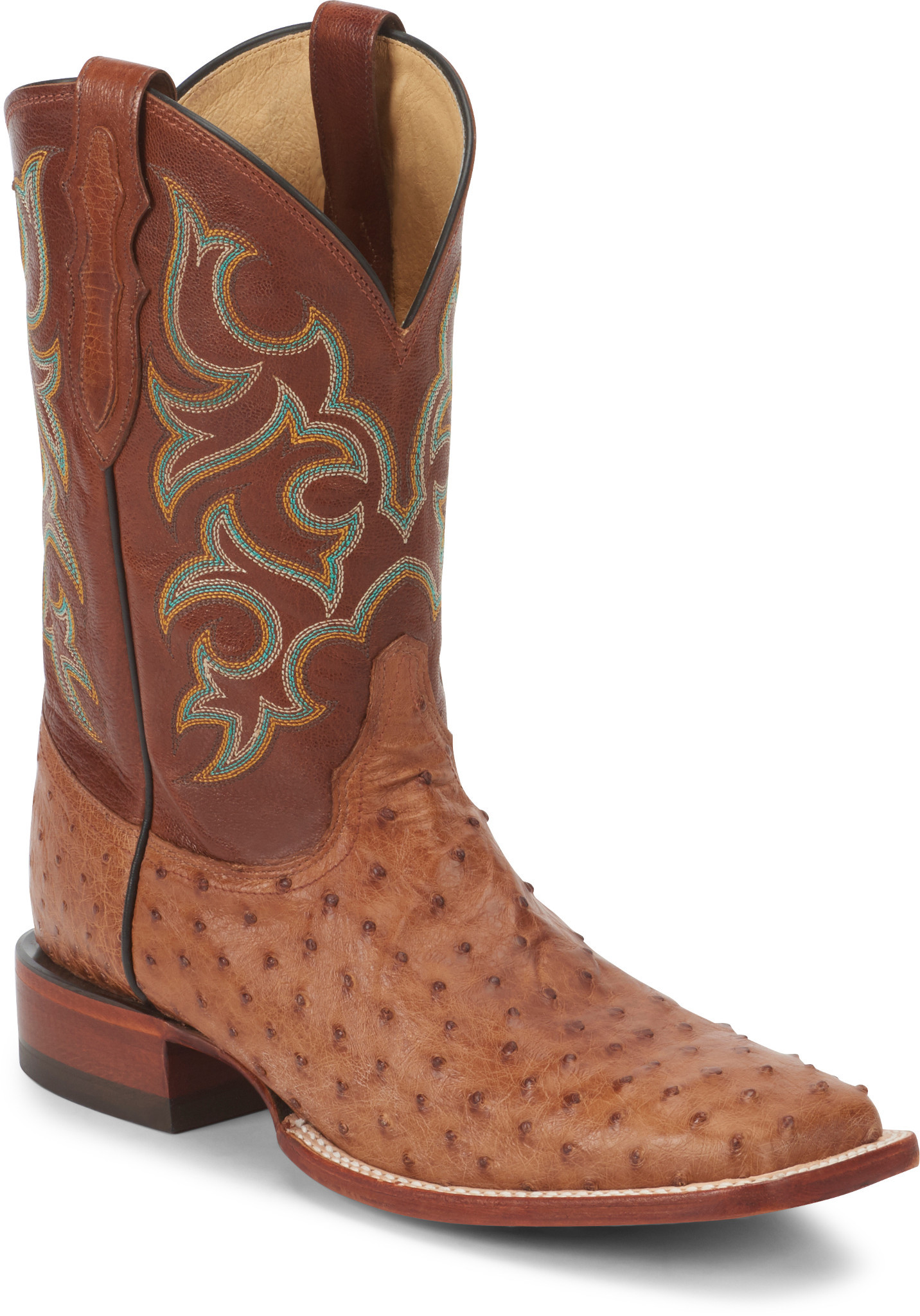 Justin ostrich boots store square toe