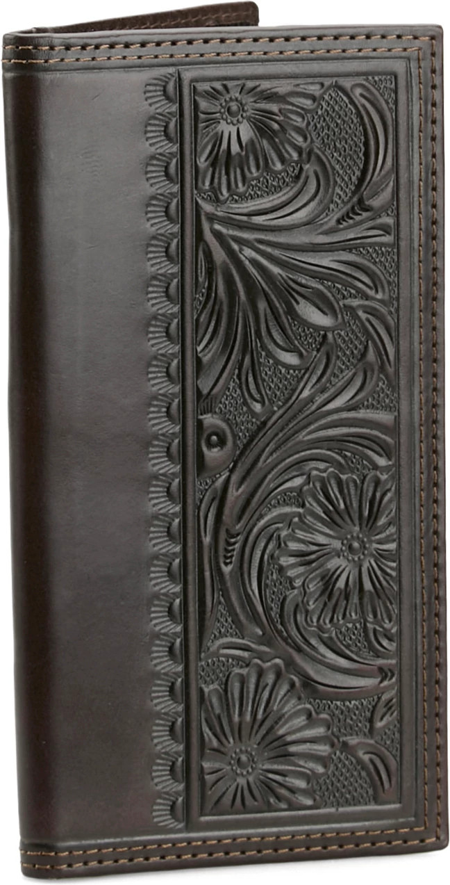 Justin Mens Genuine Leather Rodeo Wallet shown in Brown (Brown)