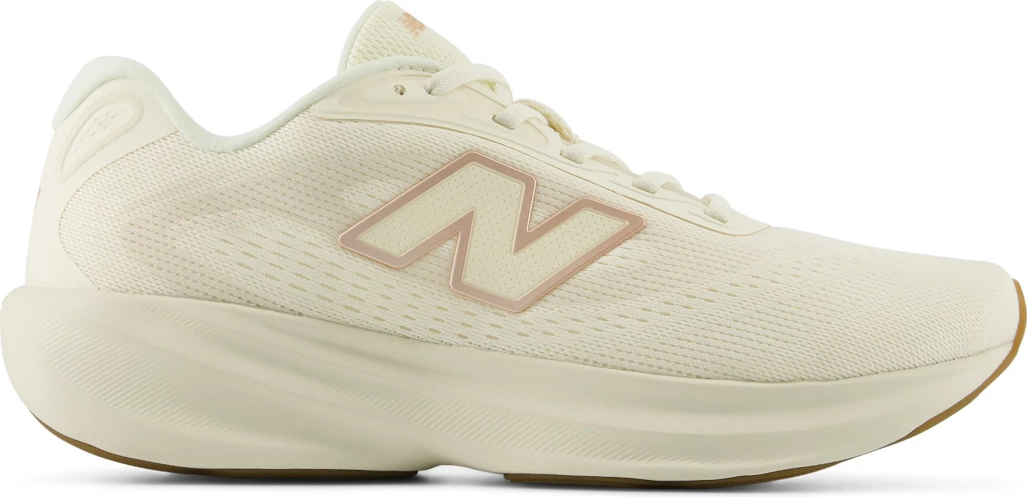 Women's New Balance 680v9 Fresh Foam Runner shown in Angora/Sea Salt/Gum (Off White)